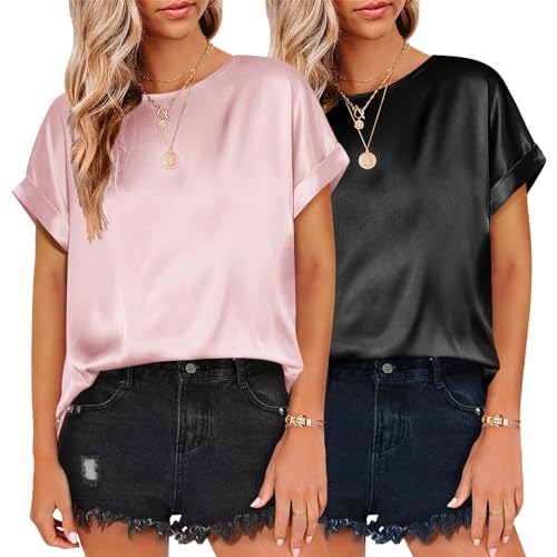 2pcs Black+misty Rose