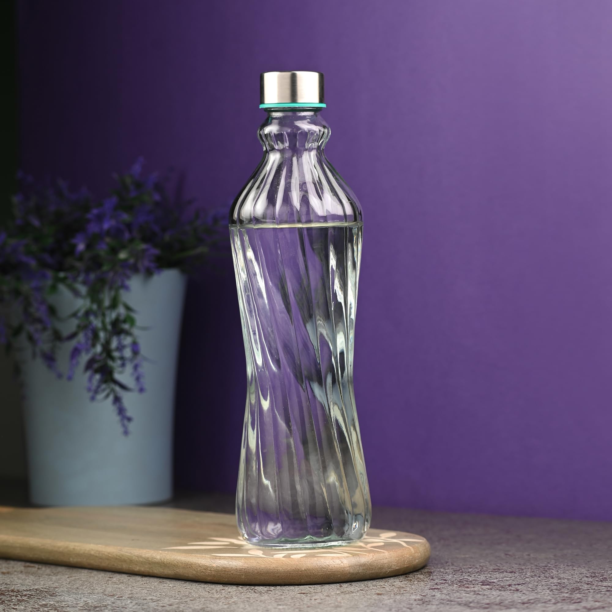Stylish Sleek Transparent 1000ml Glass Water Bottle - BPA-Free, Food Grade, Leak-Proof for Water, Juice & Beverages - Perfect for Gym, Office, Travel & Outdoor Activities