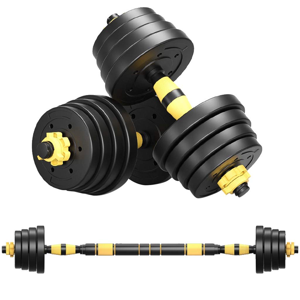 Adjustable Dumbbell Barbell Weight Set - 40lbs Free Weights with Connector Rod for Home Gym, Strength Training & Fitness Workout Equipment for Men & Women - Perfect for Small Spaces, Apartment Workouts & Full-Body Exercises