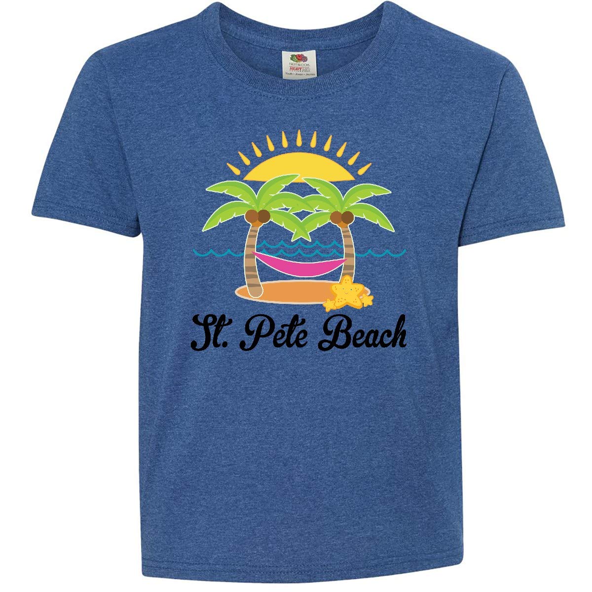 Inktastic St. Pete Beach Florida Vacation Youth T-Shirt - Soft Cotton Tee for Kids - Beach Trip Souvenir & Summer Outfit