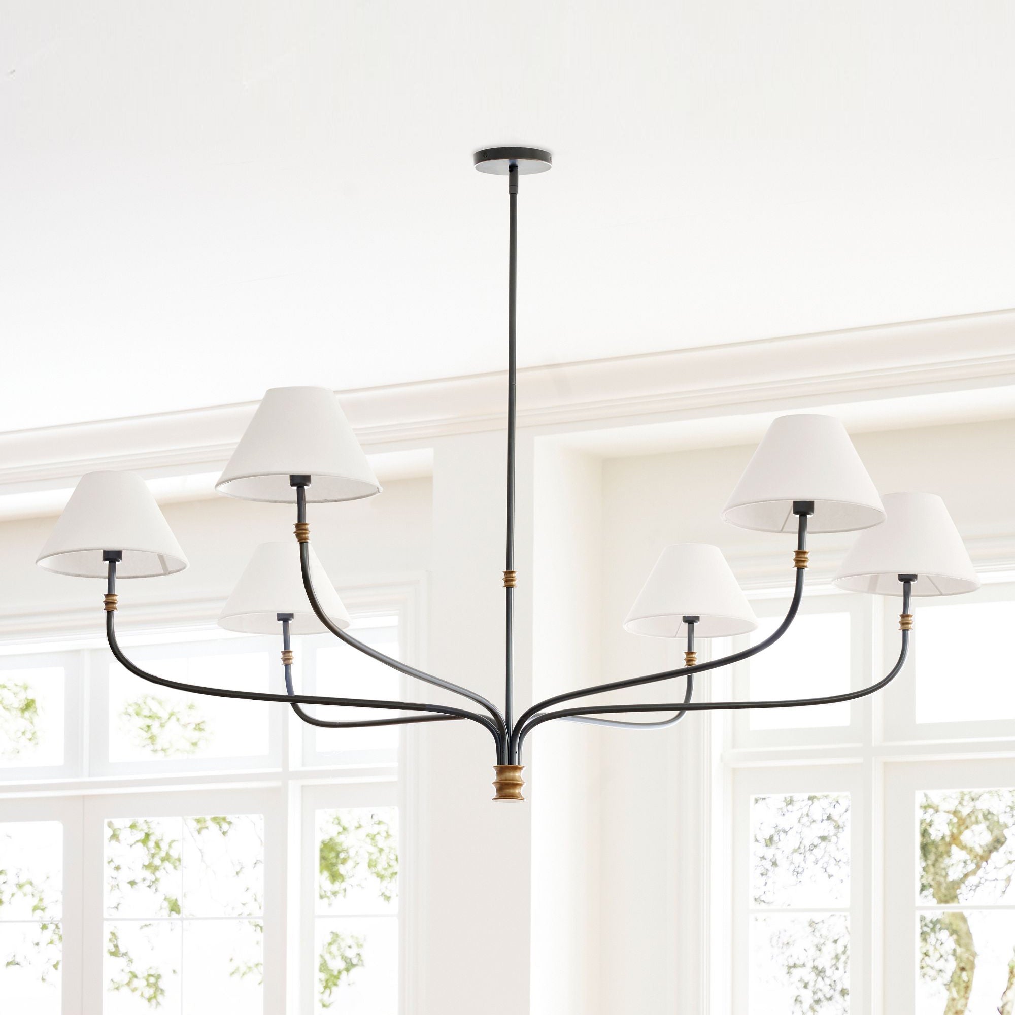 Collins Round Chandelier - Modern Crystal Ceiling Light Fixture for Dining Room, Bedroom & Living Room | Elegant Lighting Decor for Home & Office