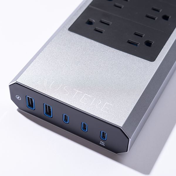 Austere VII Series Power Strip with 6 Outlets, Omniport USB & PD Charging - Perfect for Home Office, Gaming Setup & Travel Accessories