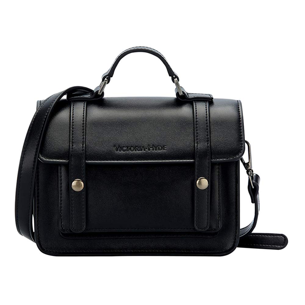 VICTORIA HYDE Vintage Genuine Leather Crossbody Messenger Bag - Women's Shoulder Purse Satchel Handbag for Travel, Work & Everyday Use