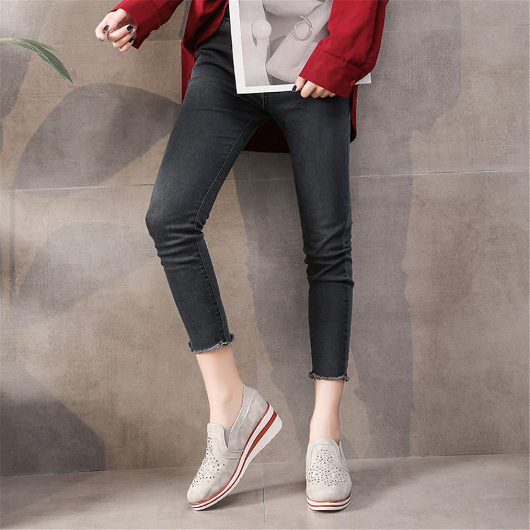 Women's Casual Slip-On Wedge Sneakers - Comfortable Rhinestone Loafers with Breathable Round Toe | Perfect for Work, Travel & Everyday Wear