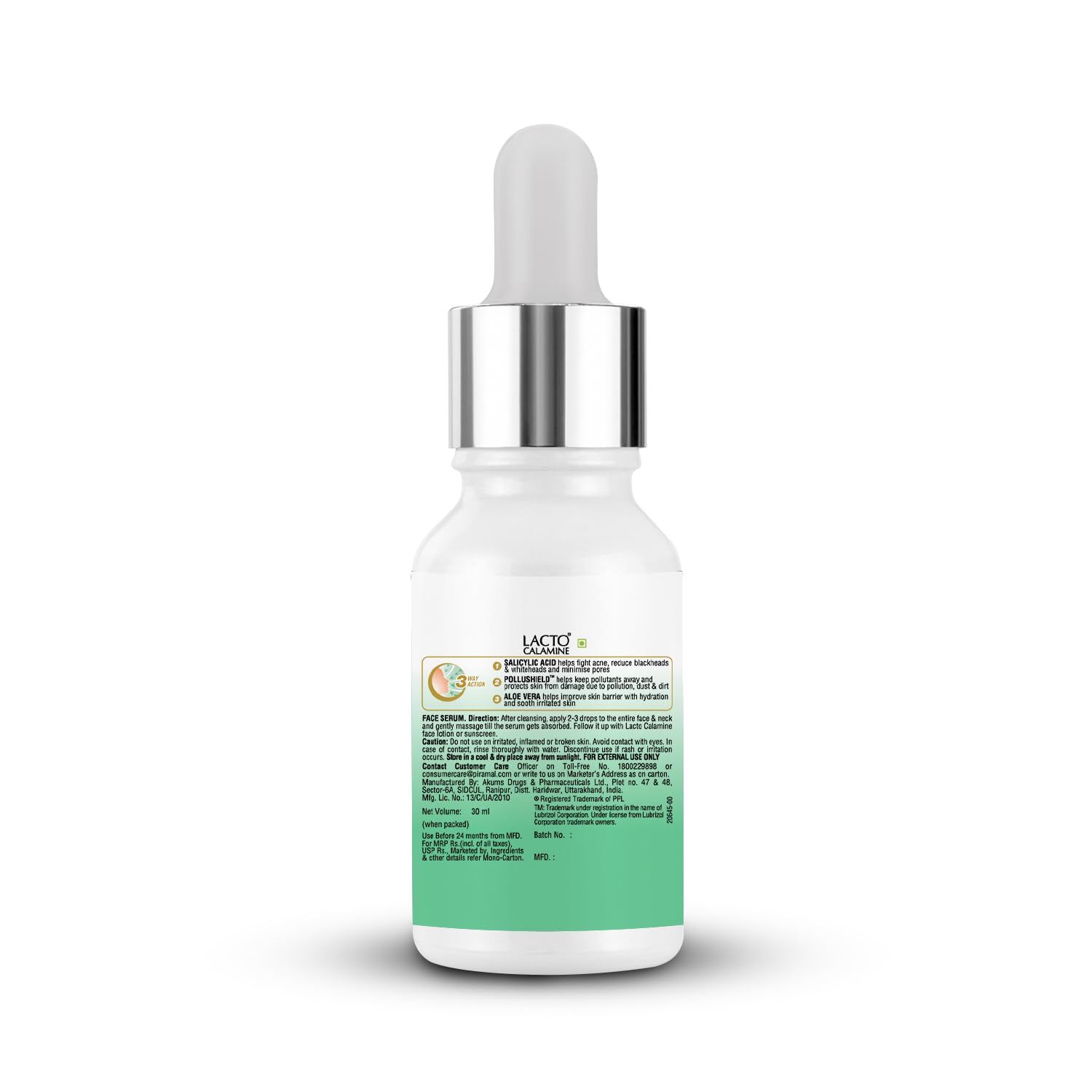 Lacto Calamine 2% Salicylic Acid Acne Treatment Serum - 30ml Oil Control Face Serum for Blackheads & Pore Minimizing | Dermatologist Tested Fragrance-Free Skincare for Clear Skin (Men & Women) | Perfect for Daily Acne-Prone Skin Care Routine & Blemish Control