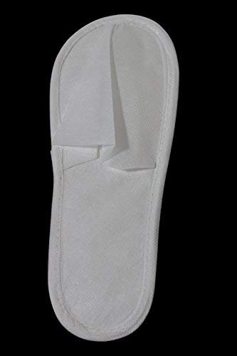 Pure Source India Disposable Hotel Slippers - 6mm Thick Sole, 2-Pair Pack (White) - Perfect for Spa, Bedroom, Dining Hall & Travel Use