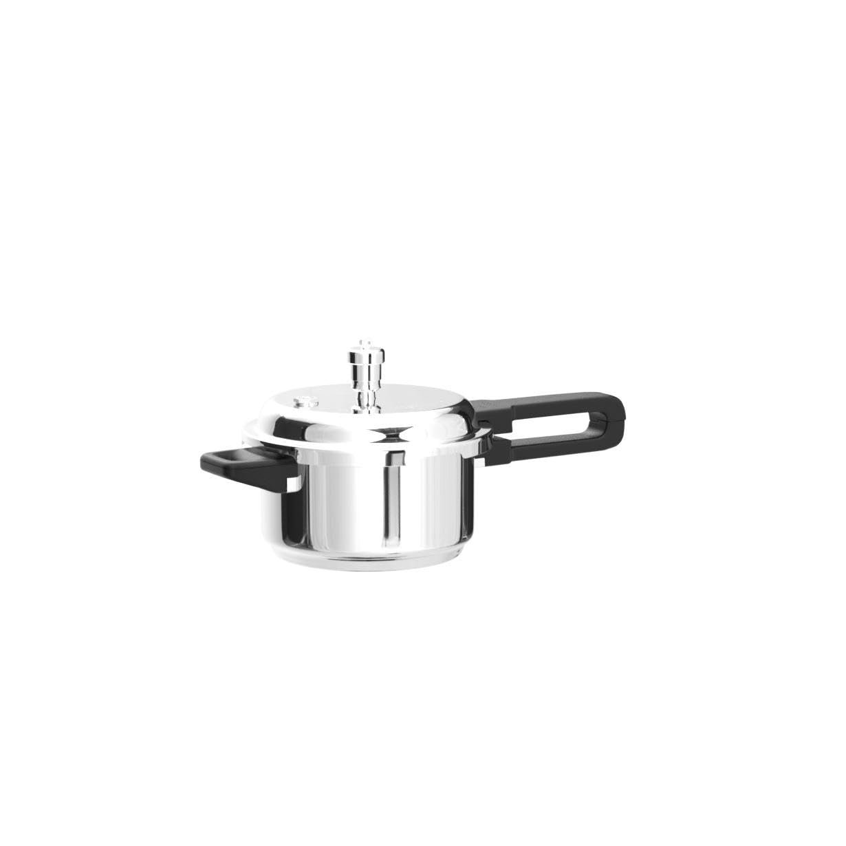 Vinod Stainless Steel 2-Liter Pressure Cooker with Outer Lid - Induction Base & Sandwich Bottom - Perfect for Indian Cooking, Soups, Rice, and Quinoa - Ideal for Home Kitchens & Healthy Meal Prep