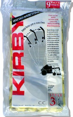 Kirby Vacuum Bags Generation 3 - 9 Pack OEM #197389 - Compatible with Kirby Vacuums for Home Cleaning & Pet Hair Removal