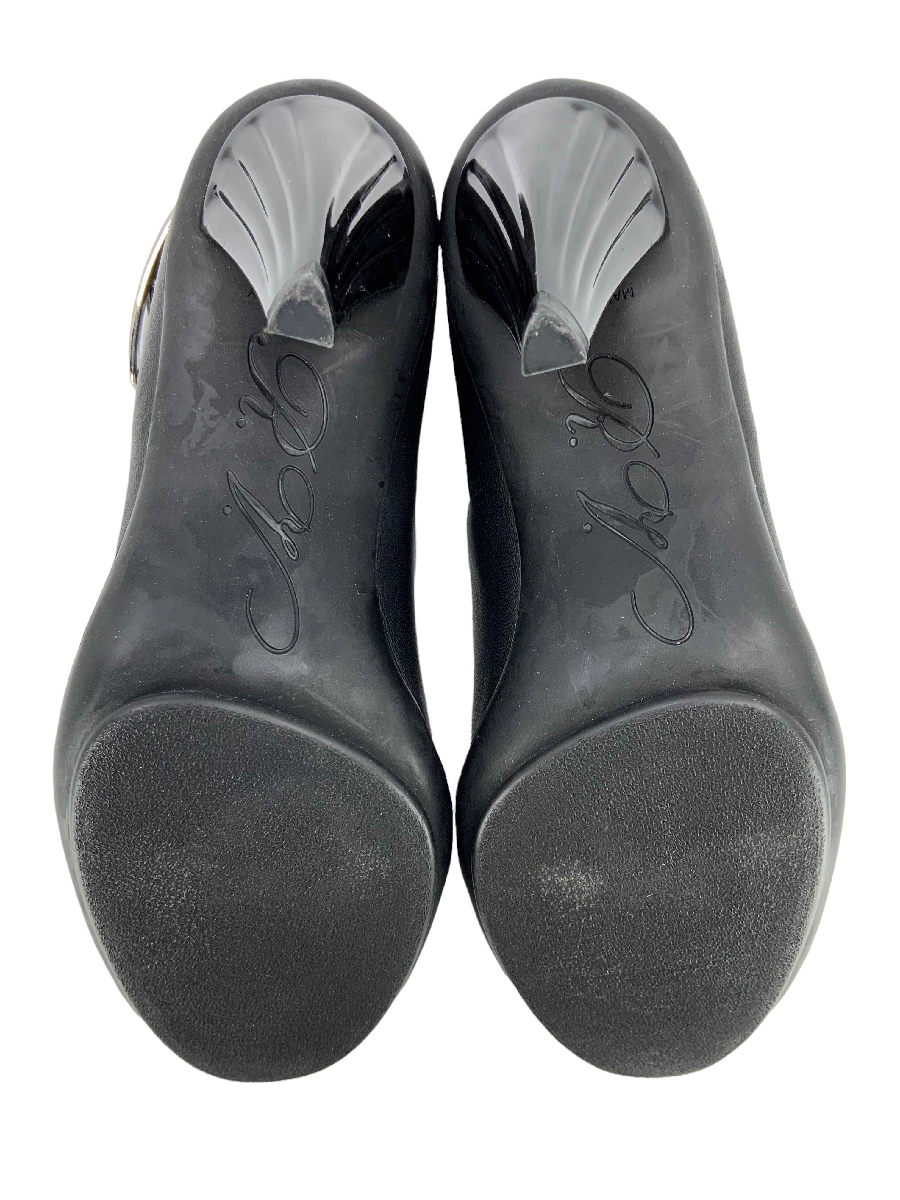 Roger Vivier Women's Lambskin Leather Buckle Ankle Boots Size 7 US - Elegant Dress Shoes for Work, Party & Evening Occasions