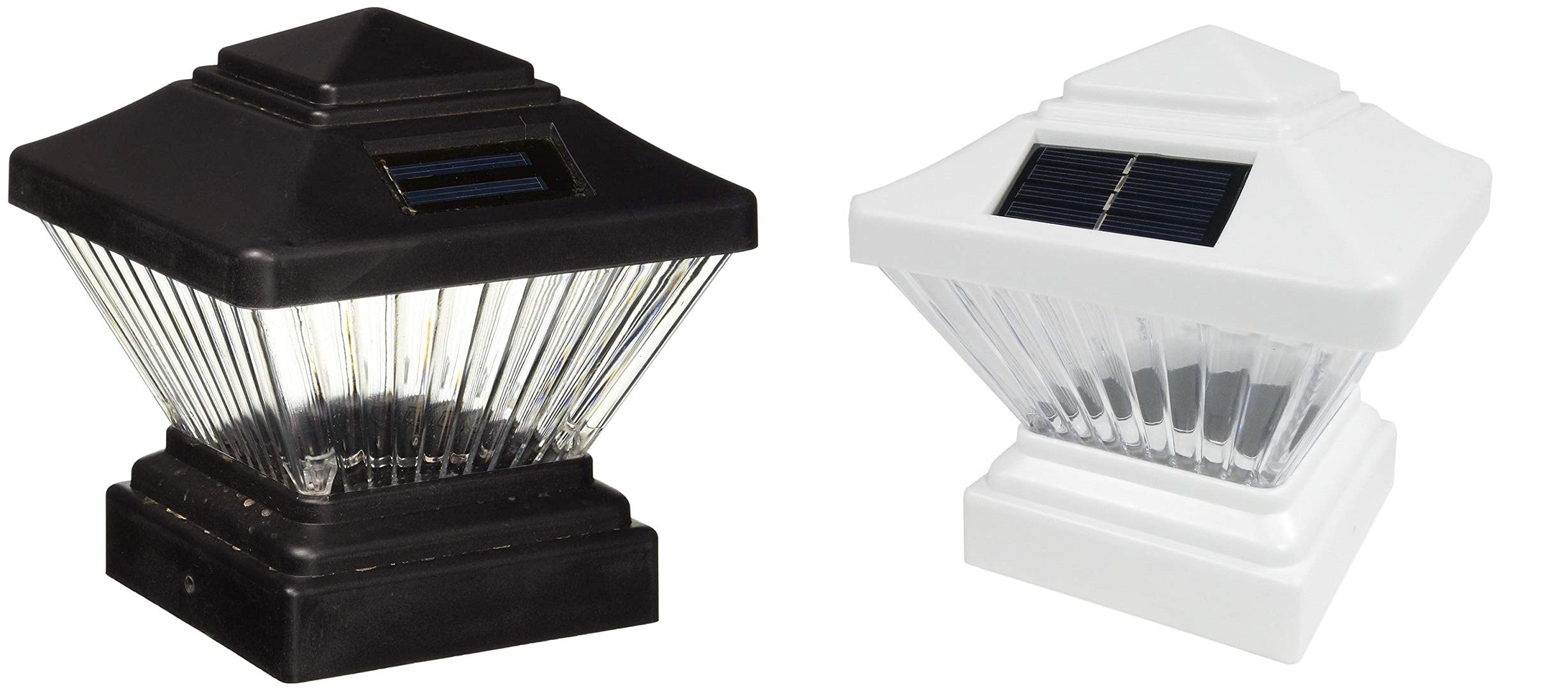 12 Pack Black Solar Square Outdoor Post Cap Lights for 4x4 PVC Fence - Weatherproof LED Pathway Lighting for Garden, Yard, Deck & Driveway