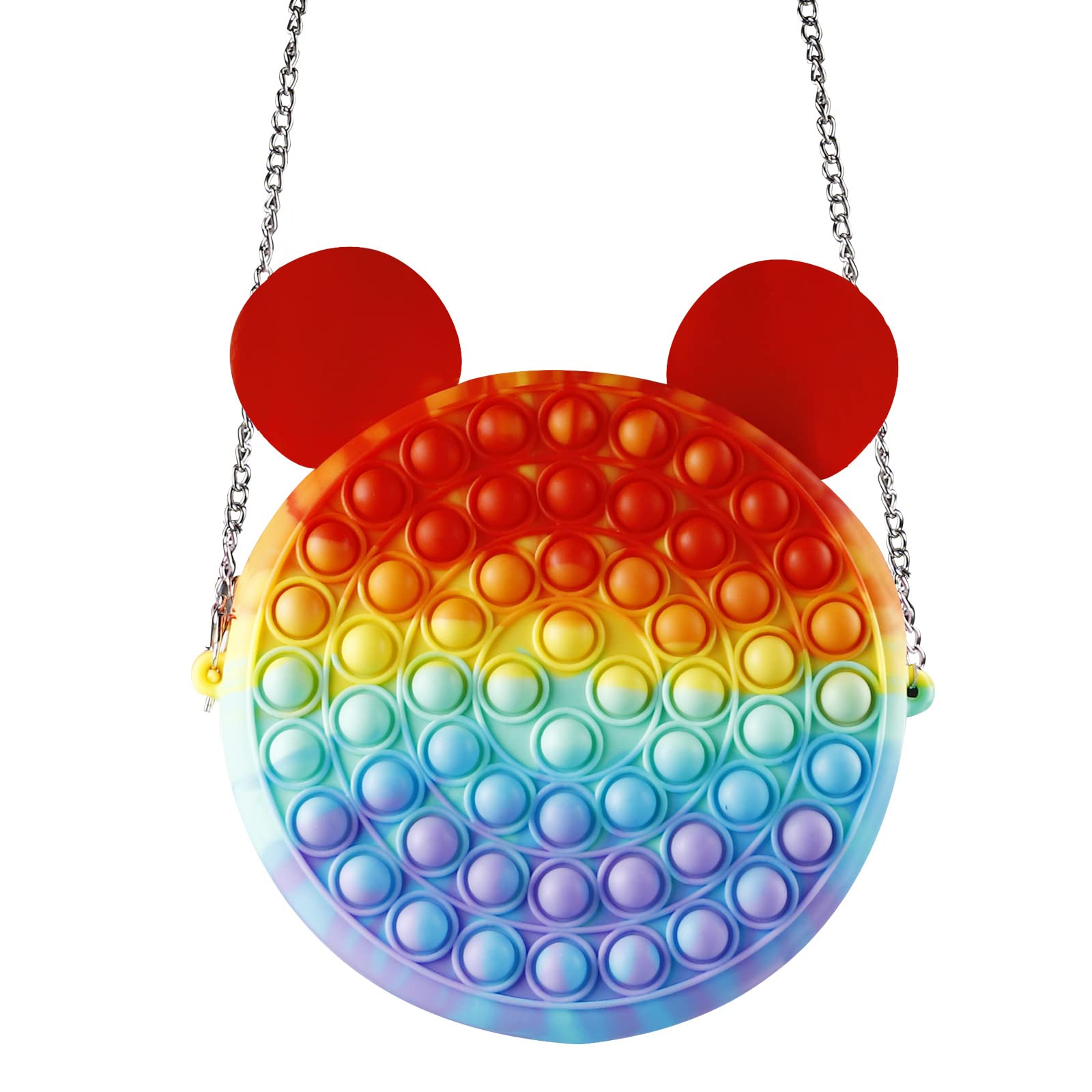 **XSG Pop Fidget Toy Shoulder Bag - Sensory Stress Relief Purse with Push Bubble Silicone Fidget Toy for ADHD & Anxiety - Best Gifts for Girls & Women - Perfect for School, Travel, and Relaxation**