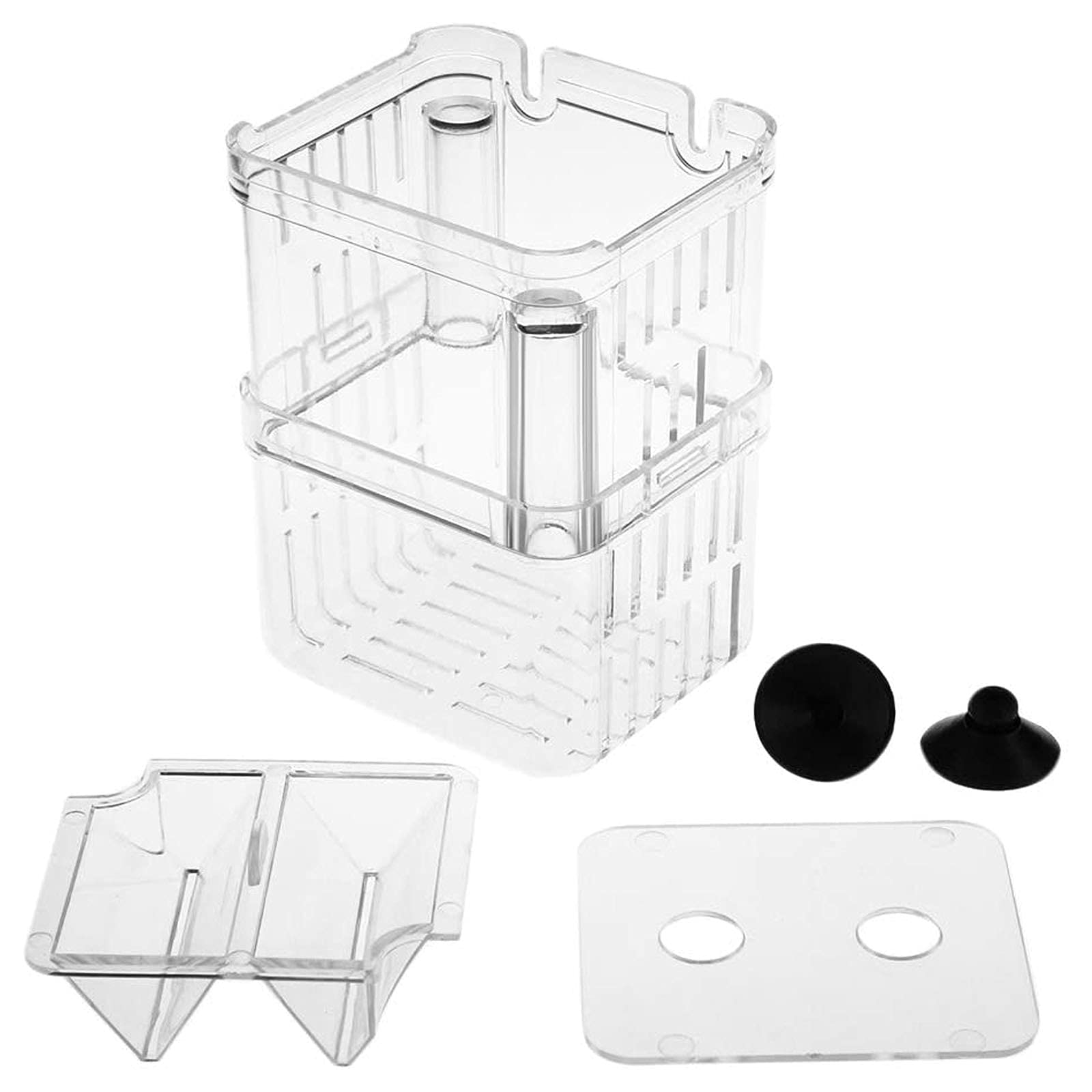 Plastic Aquarium Fish Breeder Box - Isolation Breeding & Hatching Incubator for Baby Fish, Shrimp, Clownfish, Guppy (Small) | Perfect for Home Aquariums, Fish Farms & Breeding Tanks