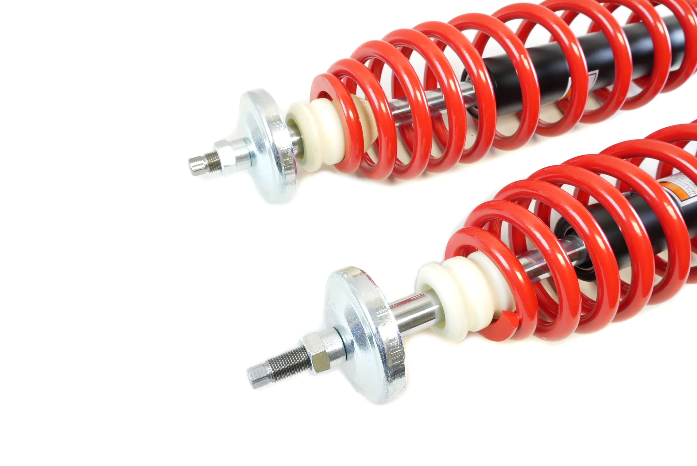 Monster Axles Front Monotube Shocks for Polaris Ranger 500 & Series 10/11 (7041784) - Dual Rate Gas-Powered Shock Absorbers with Red Springs - Perfect for Off-Roading, Hunting & Heavy-Duty Work