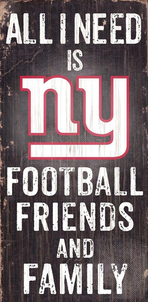 New York Giants Football Sign - Family & Friends Decor for Game Day