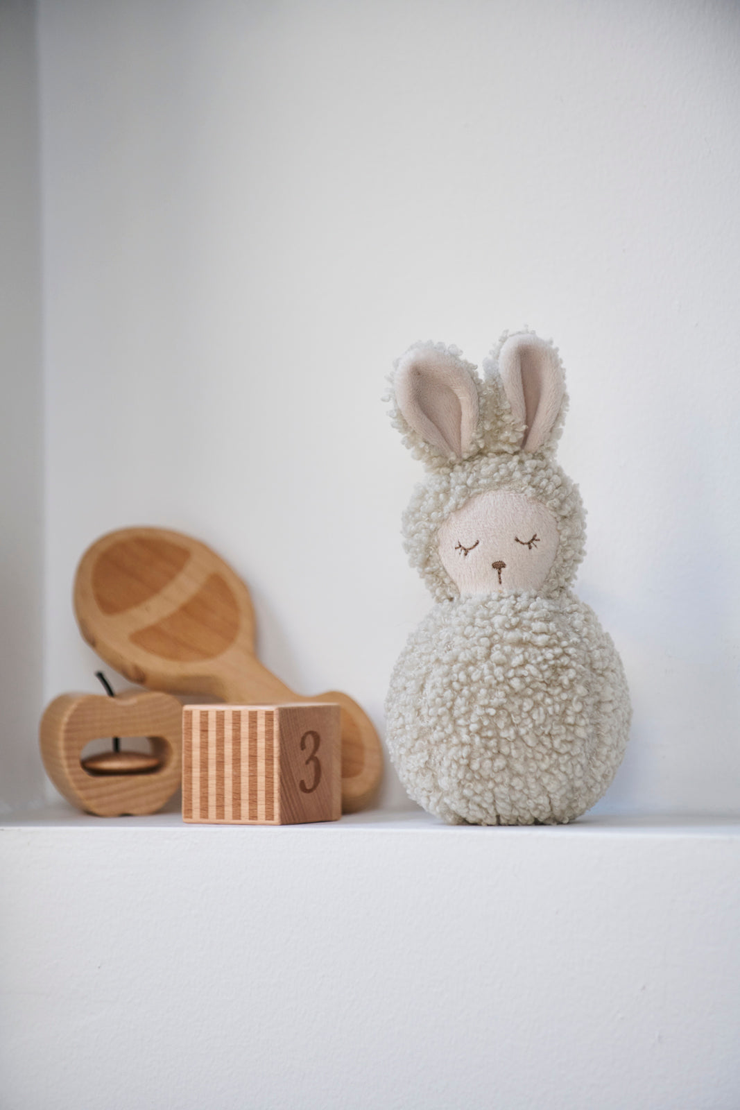 Sonny Bunny Roly Poly Rattle Toy - Fun Baby Shower Gift & Tummy Time Sensory Play for Infants