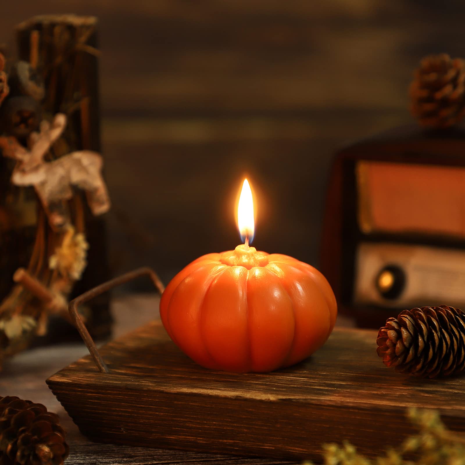 Pumpkin Scented Candles for Thanksgiving & Halloween Decor - Home, Kitchen, Party