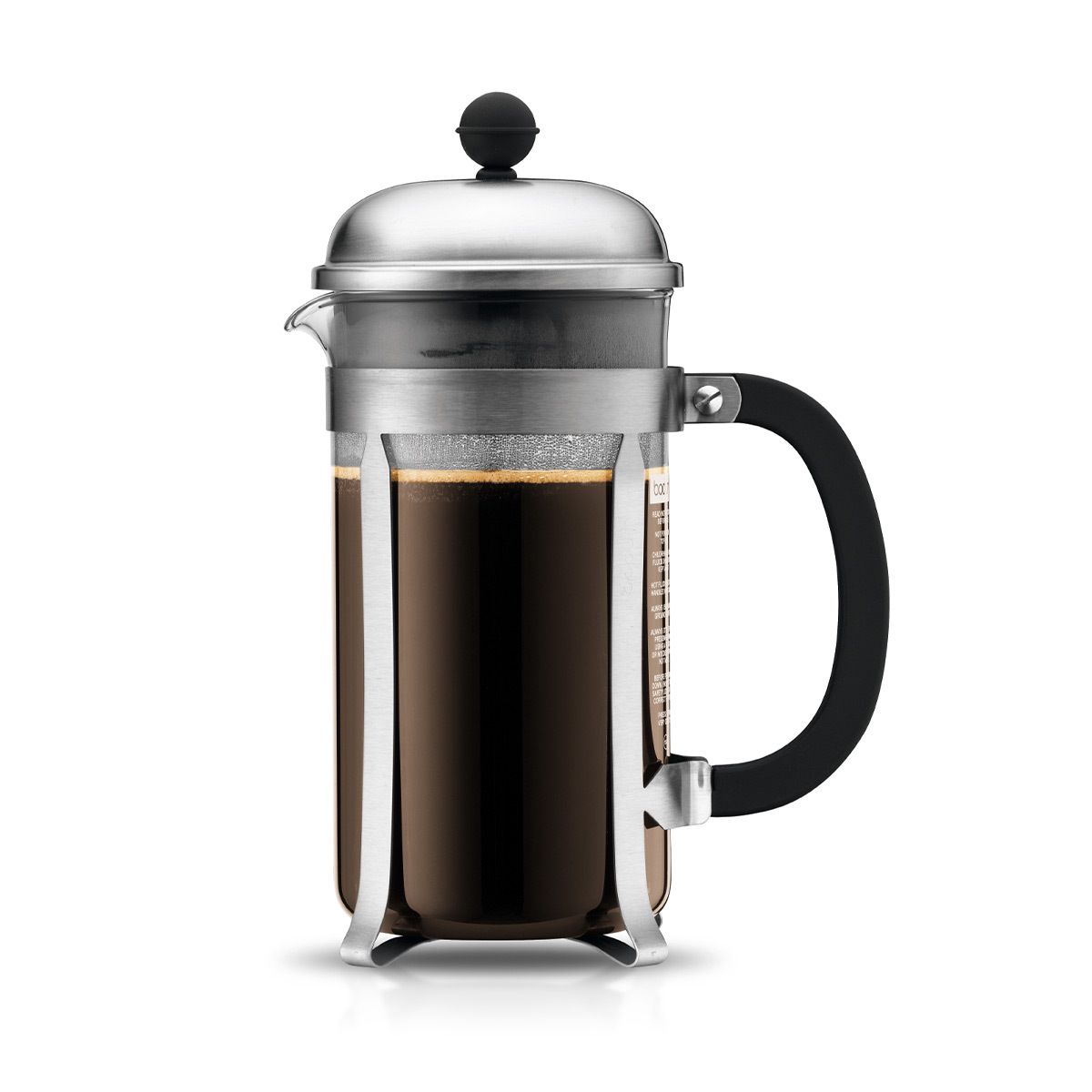 Bodum CHAMBORD French Press Coffee Maker - 34 oz Glass Carafe with Stainless Steel Filter - Perfect for Home, Office & Camping Brewing