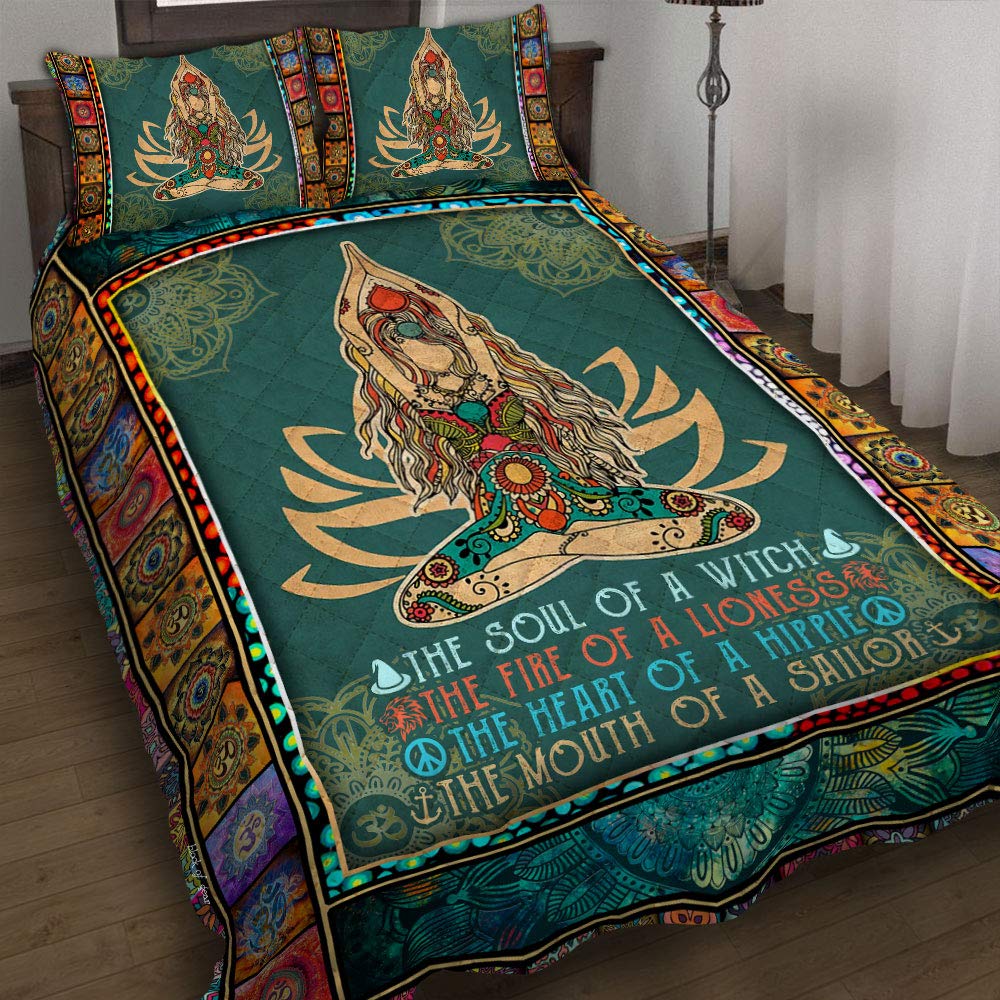 GEEMBI Yoga Girl Quilt Bedding Set - Queen Size All Season Microfiber Bedspread with Pillow Sham | Soft Lightweight Coverlet for Bedroom Decor | Perfect Gift for Women, Teens, Yoga Lovers (King/Queen/Twin) - Ideal for Home, Dorm, Guest Room & Cozy Nights
