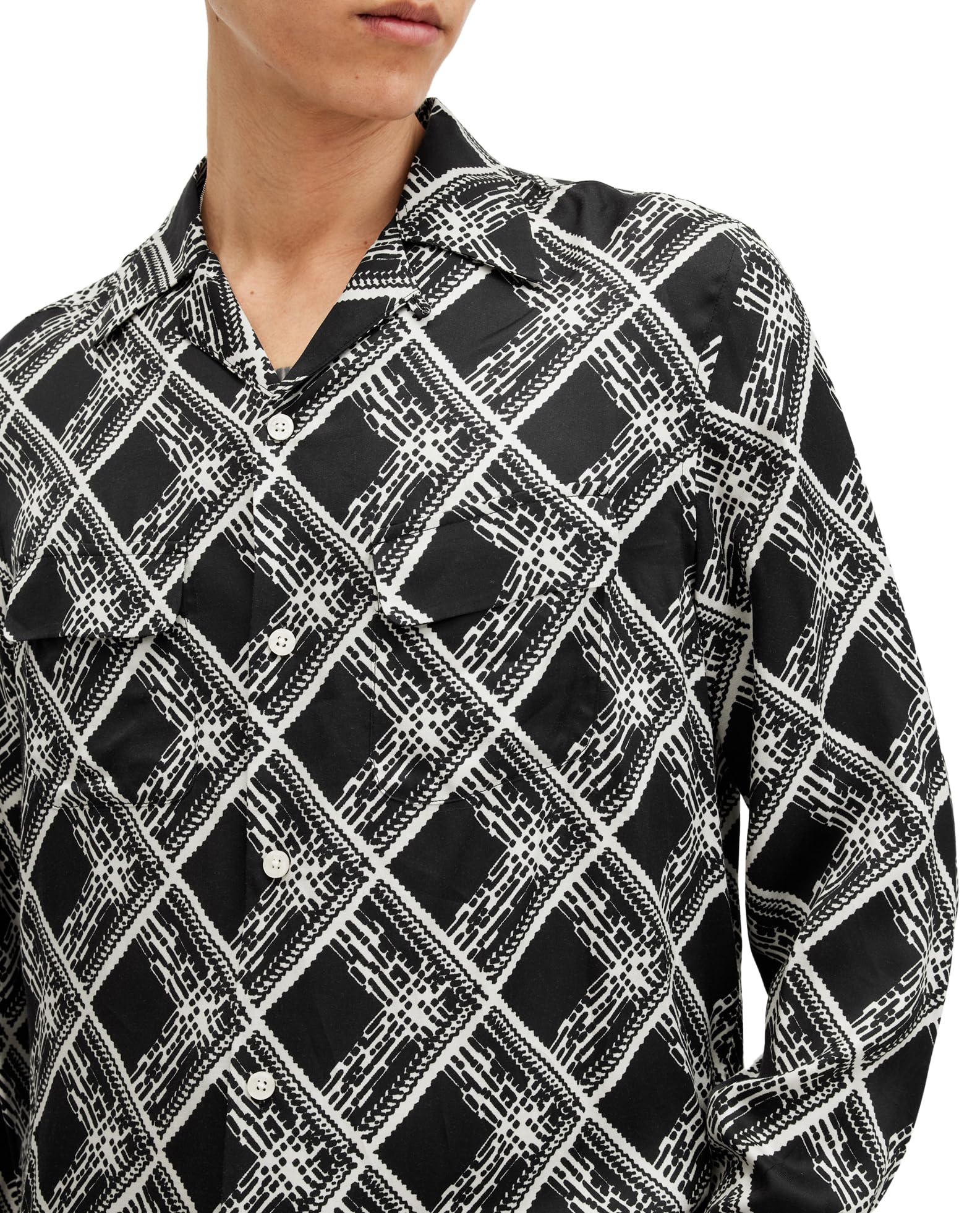 Breathable Men's Grid Long Sleeve Shirt - Comfortable Casual Button Up Shirt for Outdoor, Work & Travel | Lightweight & Quick-Dry