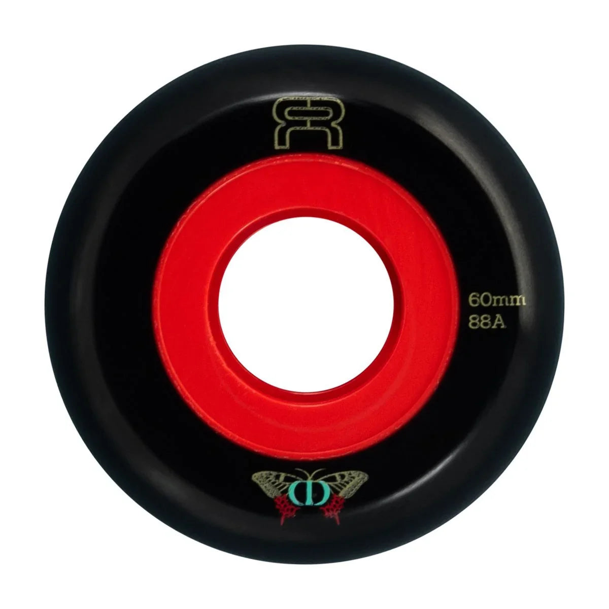 FR Round Wheels 60mm/88A Black (4 Pack) - High Performance Skateboard Wheels for Smooth Riding - Perfect for Street Skating, Longboards & Cruisers