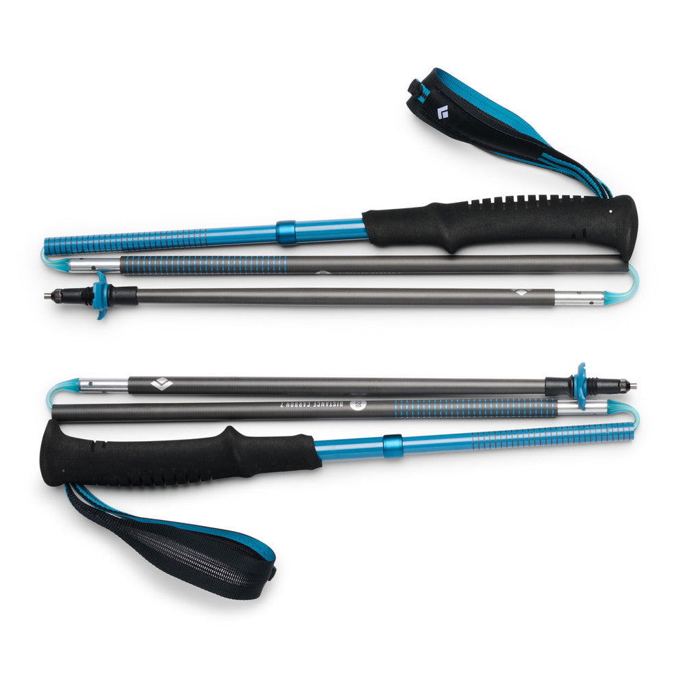Black Diamond Distance Carbon Z Trekking Poles - Lightweight Carbon Fiber Hiking & Backpacking Poles for Trail Running, Mountaineering & Outdoor Adventures