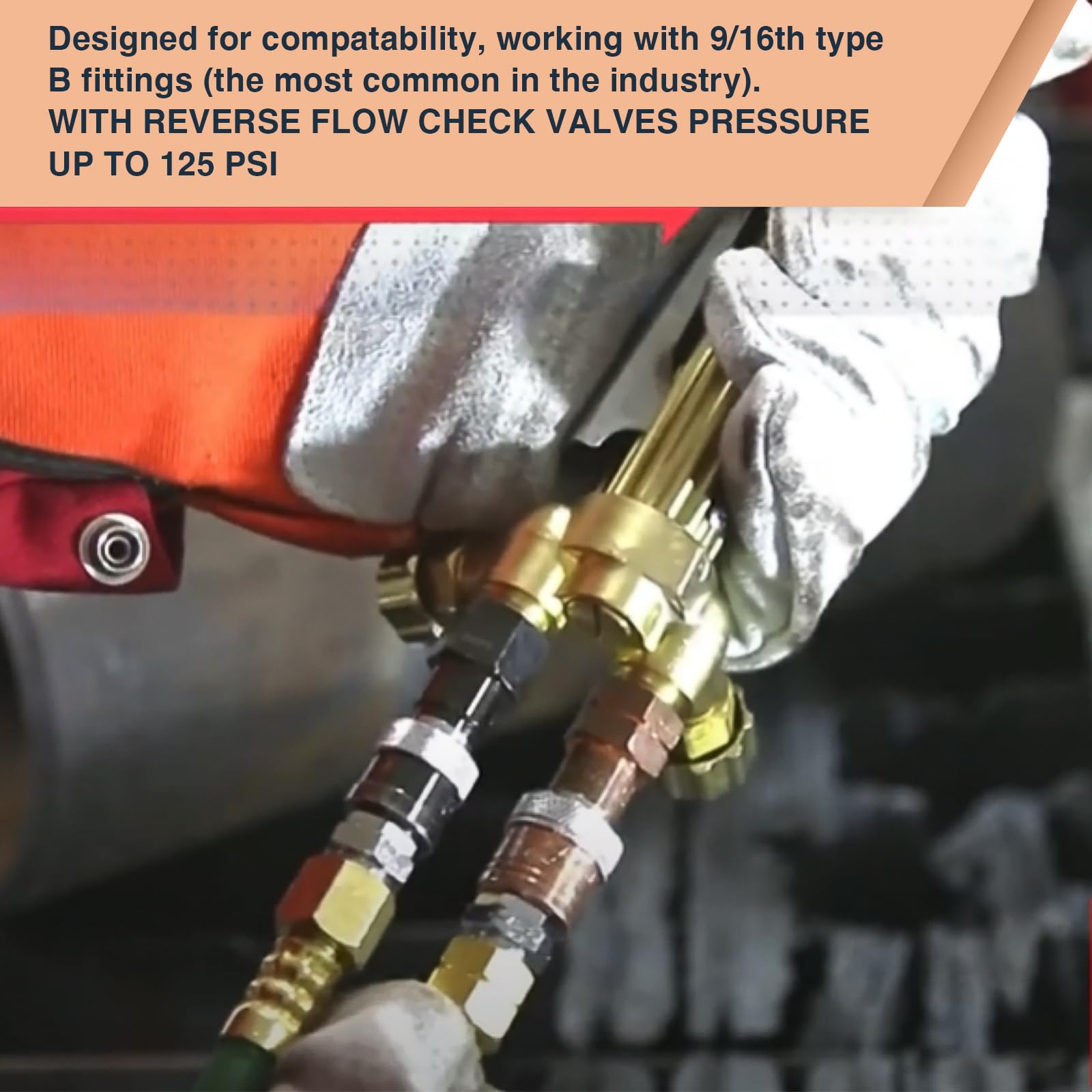 Oxy Acetylene Quick Connect Fittings - Cutting Torch Quick Coupler Set for Oxy Fuel Welding & Brazing | Perfect for Metal Fabrication, HVAC Repair & Automotive Maintenance