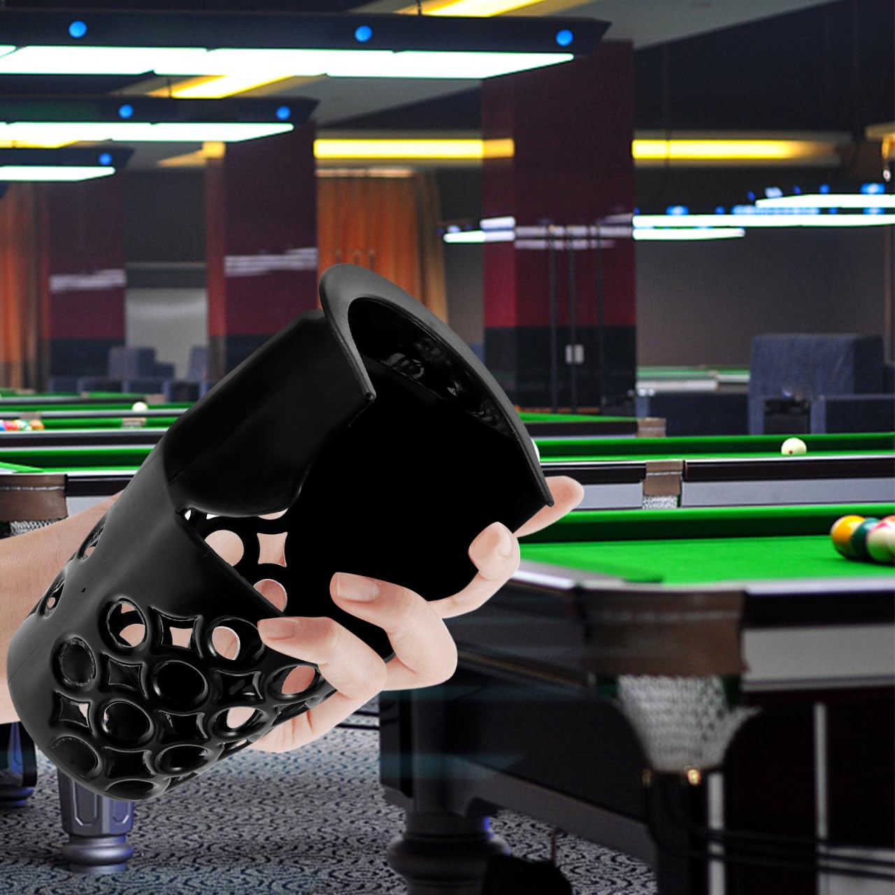Premium Black Billiard Table Pockets - Durable Plastic Web Pool Table Nets for Home & Club Use | Perfect for 8-Foot & 9-Foot Pool Tables, Tournament & Recreational Play