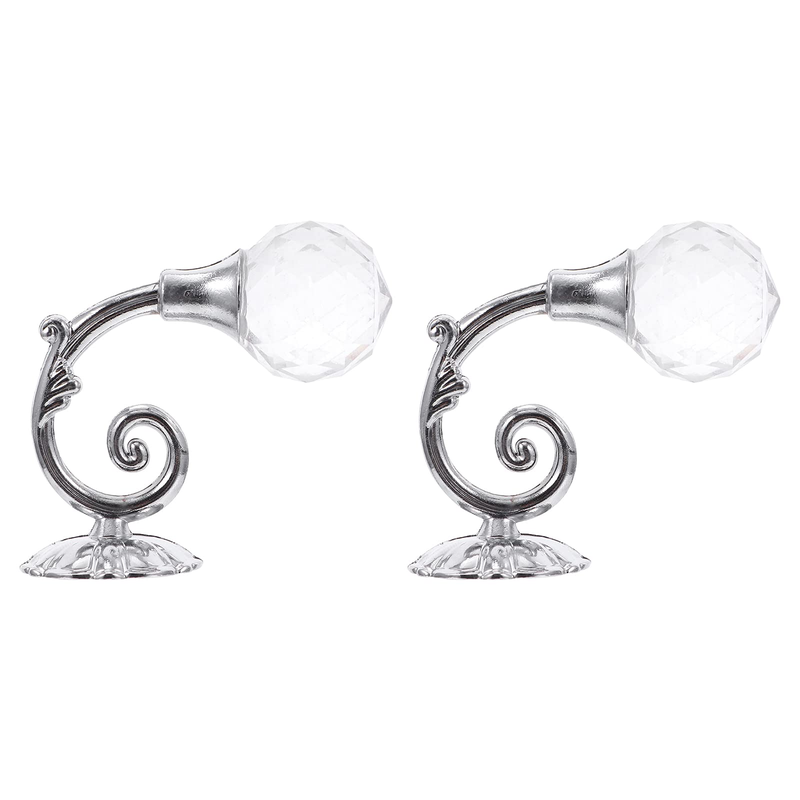 DOITOOL 1 Pair Zinc Alloy Curtain Hooks - Wall Mounted Tiebacks for Drapes & Curtains - Elegant Hotel Style Hooks for Living Room, Bedroom & Window Decor