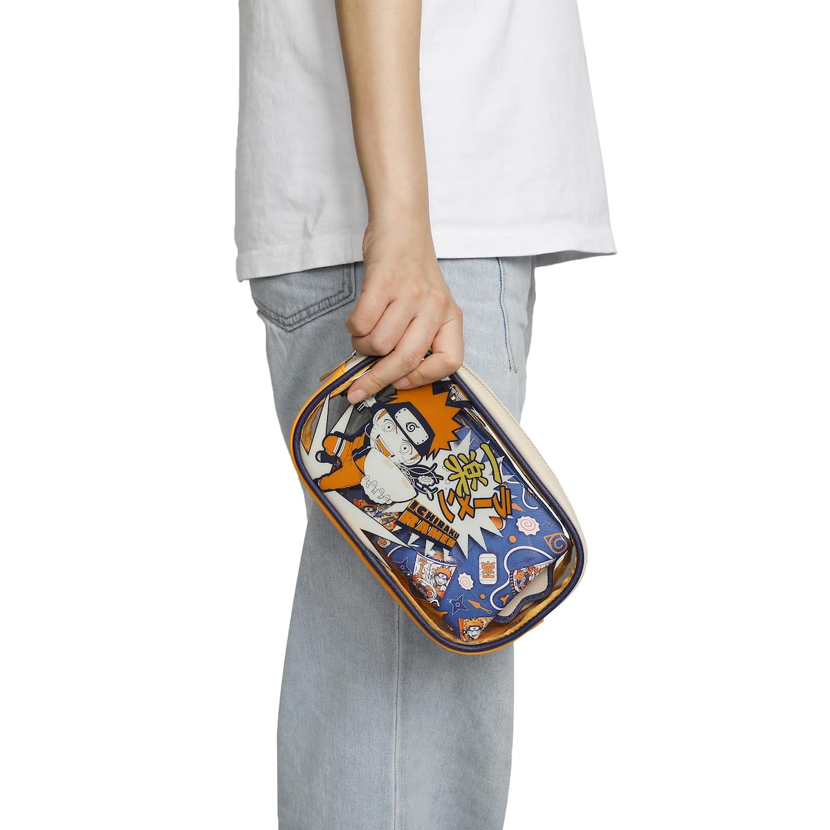 Naruto Ichiraku Ramen Travel Cosmetic Bags Set of 3 - Anime Themed Makeup Pouches for Toiletries & Accessories - Perfect for Travel, Gym, and School Organization
