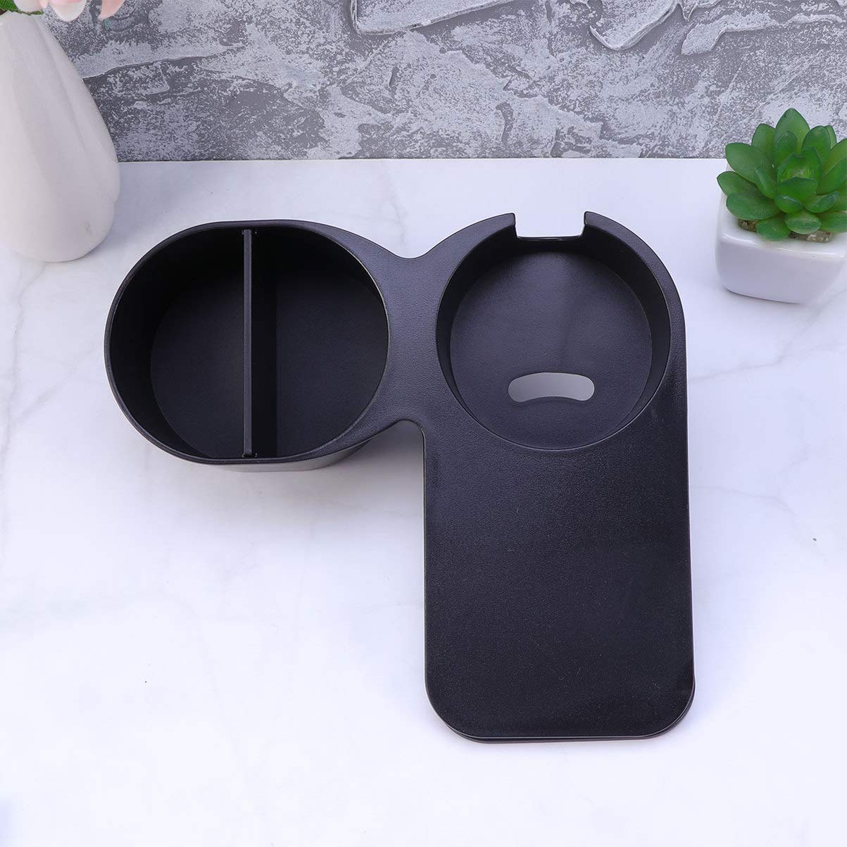 UPKOCH Clip On Cup Holder - Adjustable Drink Beverage Mug Organizer for Desk, Table, Car, Office & Home - Perfect for Coffee, Tea, Soda & Water Bottles (Black) - Ideal for Workstations, Study Tables & Vehicle Use