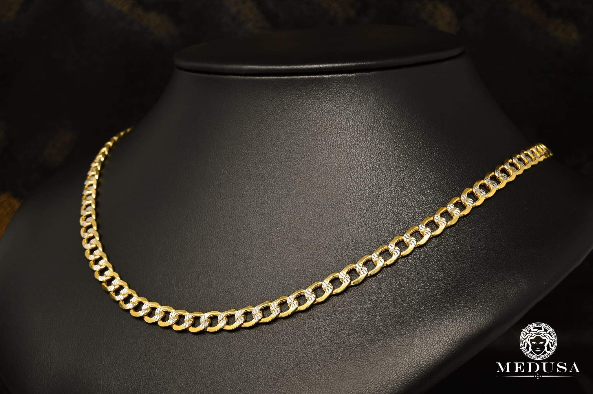 7.5mm Curb Link Two-Tone Stainless Steel Chain Bracelet for Men & Women - Perfect for Casual Wear, Layering & Gift Giving