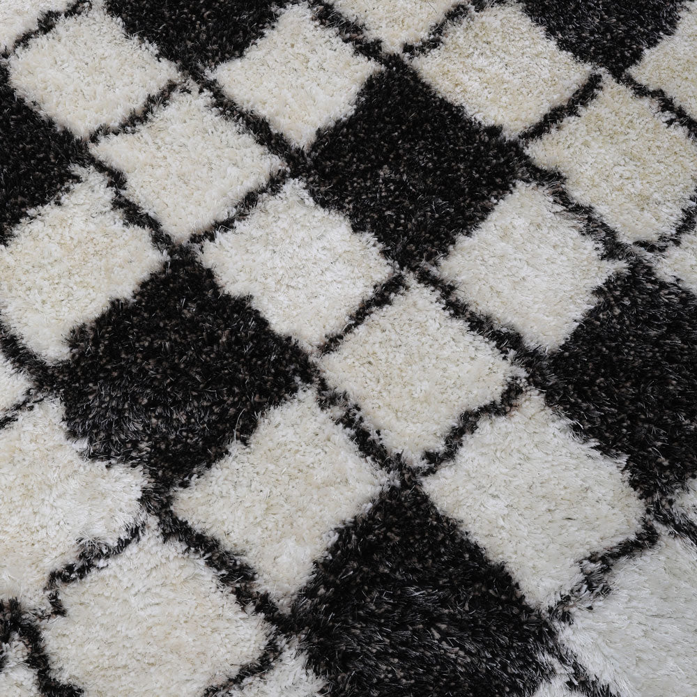 Modern Geometric Hand Tufted Area Rug - Soft & Durable Wool Carpet for Living Room, Bedroom, Nursery - Non-Slip Home Decor Floor Mat for Boho, Scandinavian & Contemporary Interior Design