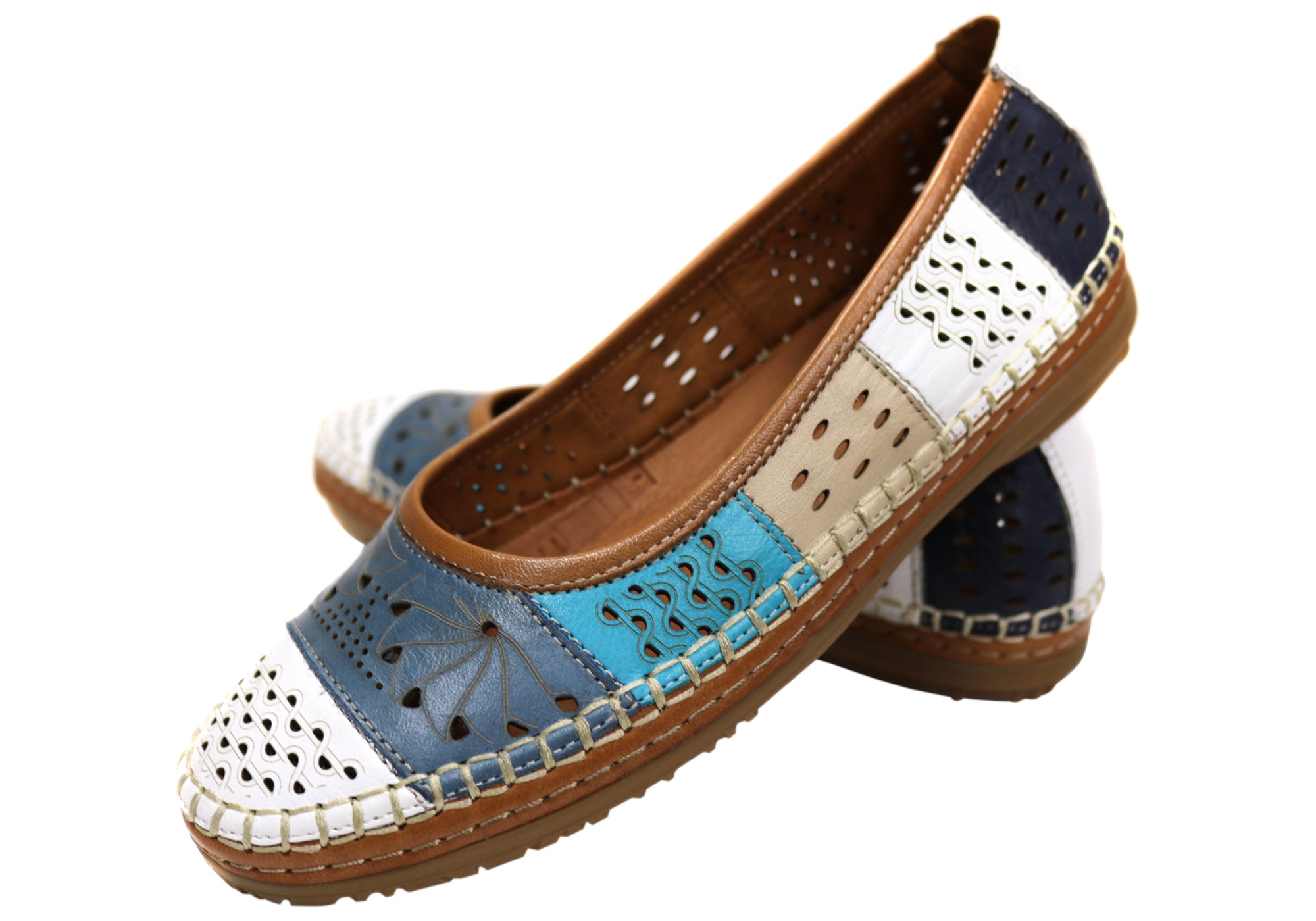 Orizonte Chelzy Women's Comfortable Soft Leather Shoes - European Style for Walking, Work & Casual Wear