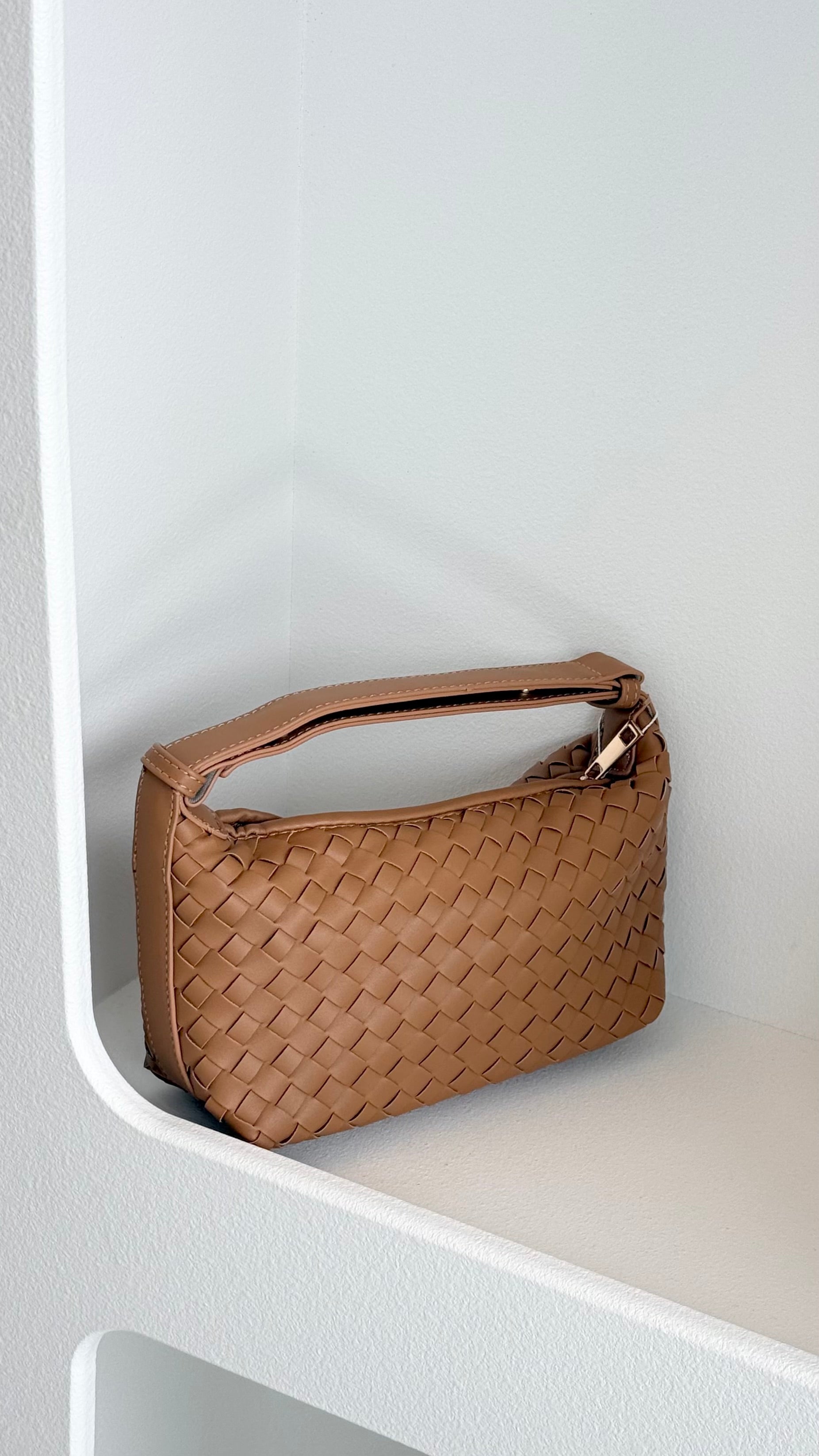Isabelle Genuine Leather Crossbody Handle Bag for Women - Tan | Perfect for Work, Travel & Everyday Use