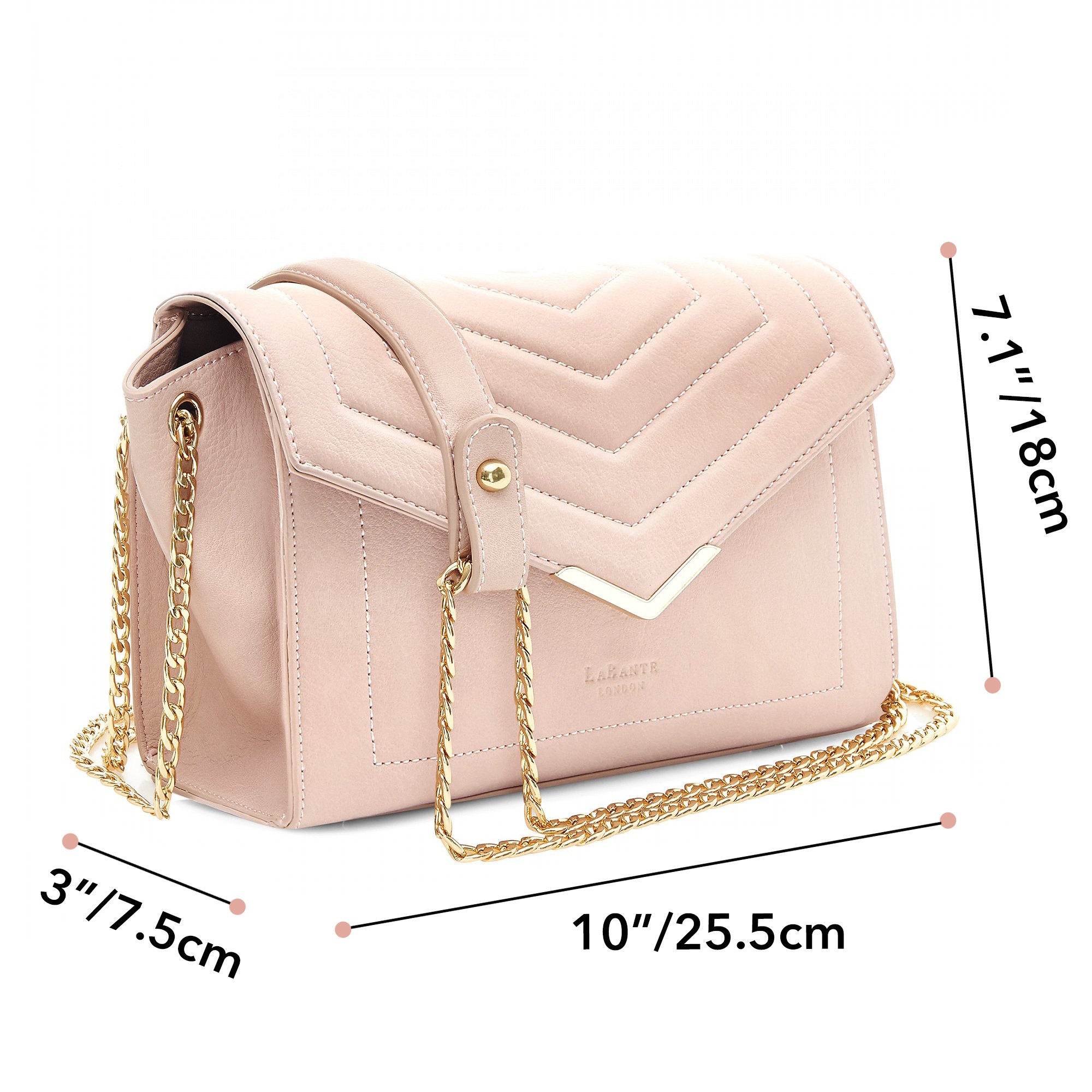 LaBante London 'Kensington' Vegan Leather Crossbody Bag for Women - Small Shoulder Purse Handbag | Perfect for Work, Travel & Everyday Use