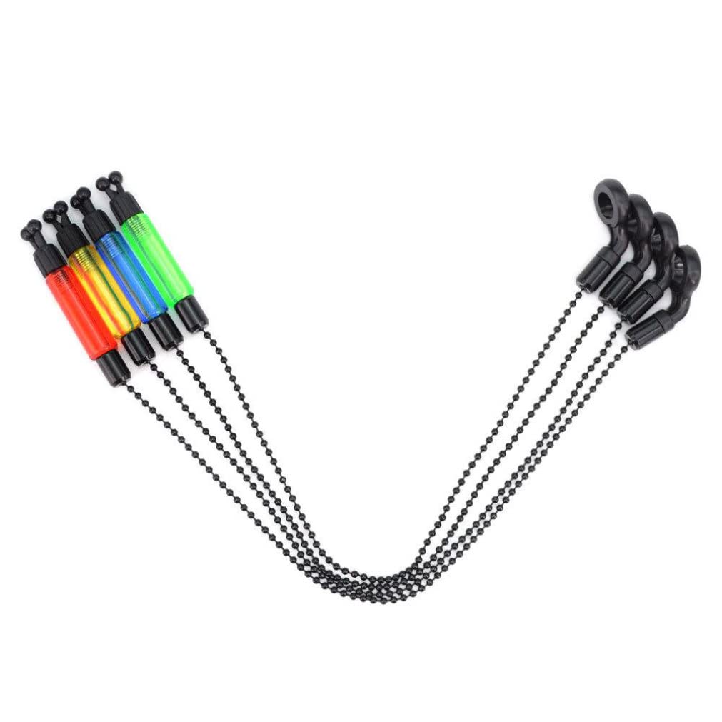 Naisicore 4PCS Carp Fishing Alarm Bite Indicator Swinger - Mixed Color Fishing Tackle Accessories for Night & Day Fishing | Ideal for Carp, Catfish & Bass Anglers