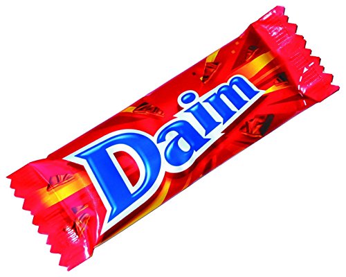 Daim Bar Chocolate Candy - Box of 36 Crunchy Almond Toffee Bars - Perfect for Halloween Treats, Party Favors & Office Snacks