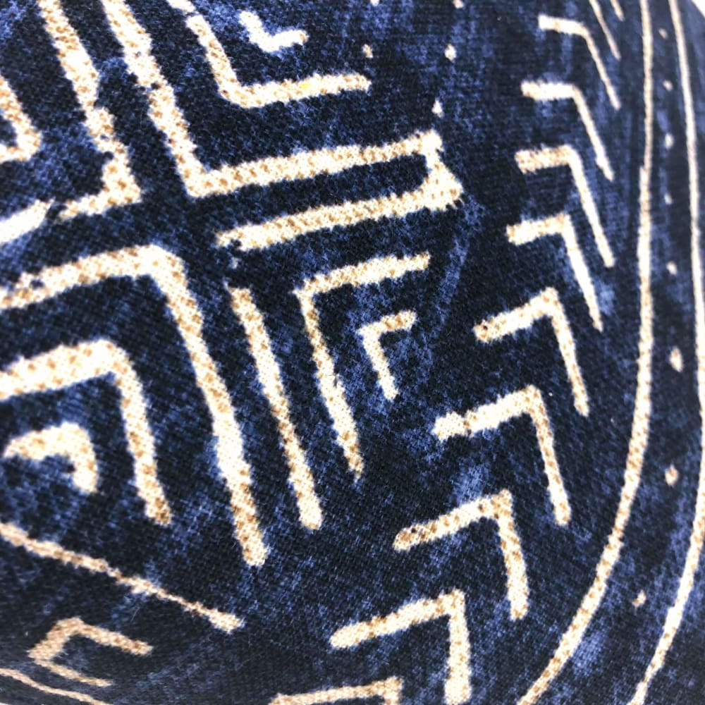 Genevieve Gorder Mali Mudcloth African Tribal Indigo Blue Pillow Cover 18x18 - Handmade Boho Throw Pillow Case for Sofa, Bedroom & Living Room Decor
