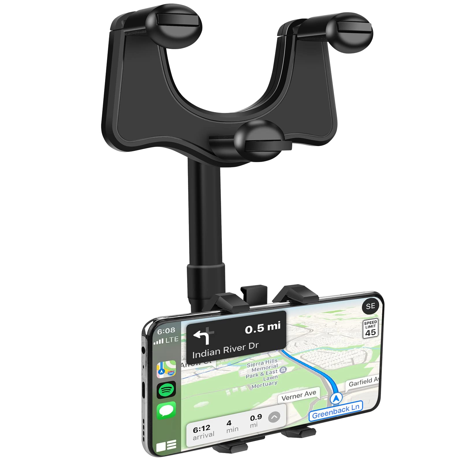 360° Rotatable Car Phone Holder - Universal for All Smartphones - Driving & Navigation Use