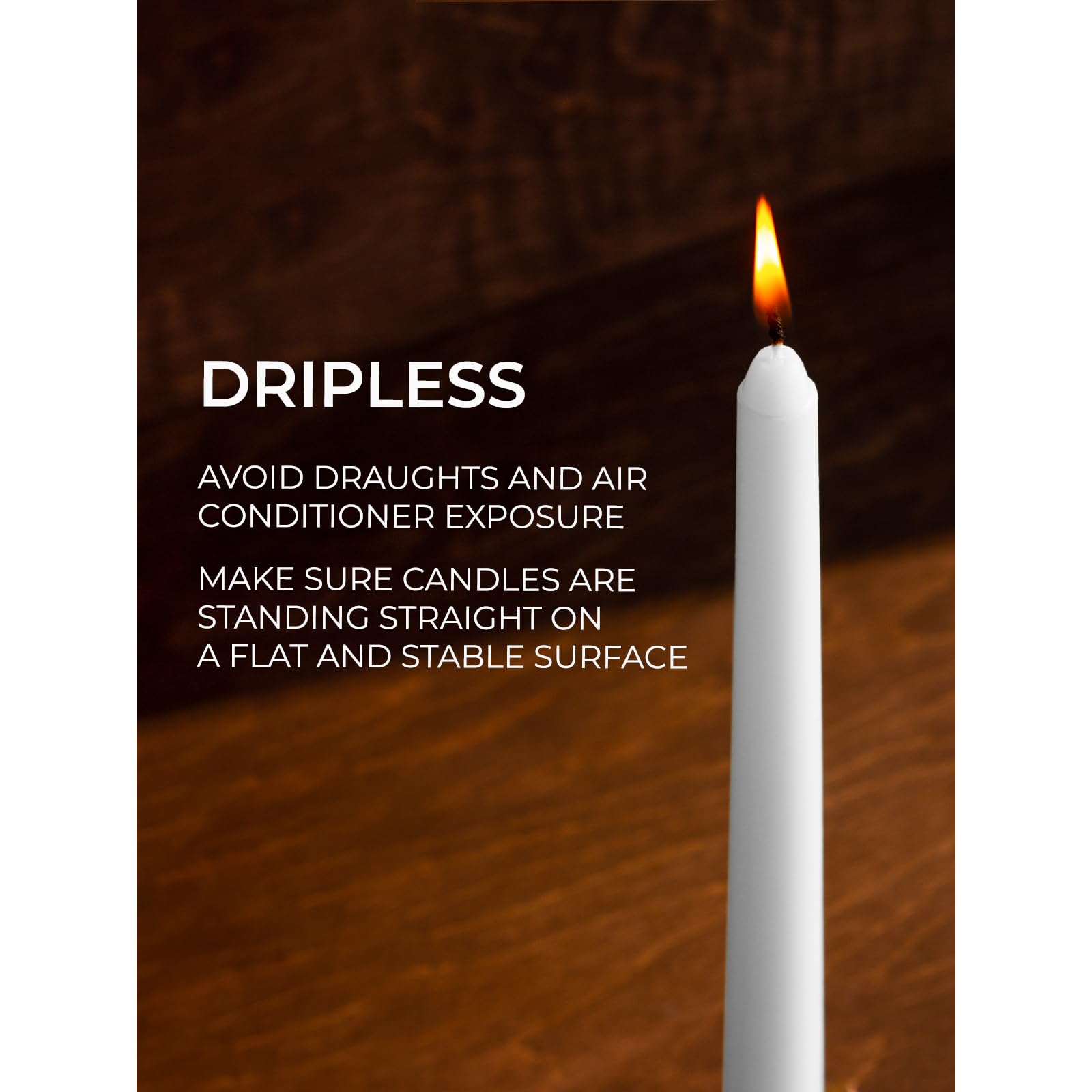 White Taper Candles 10