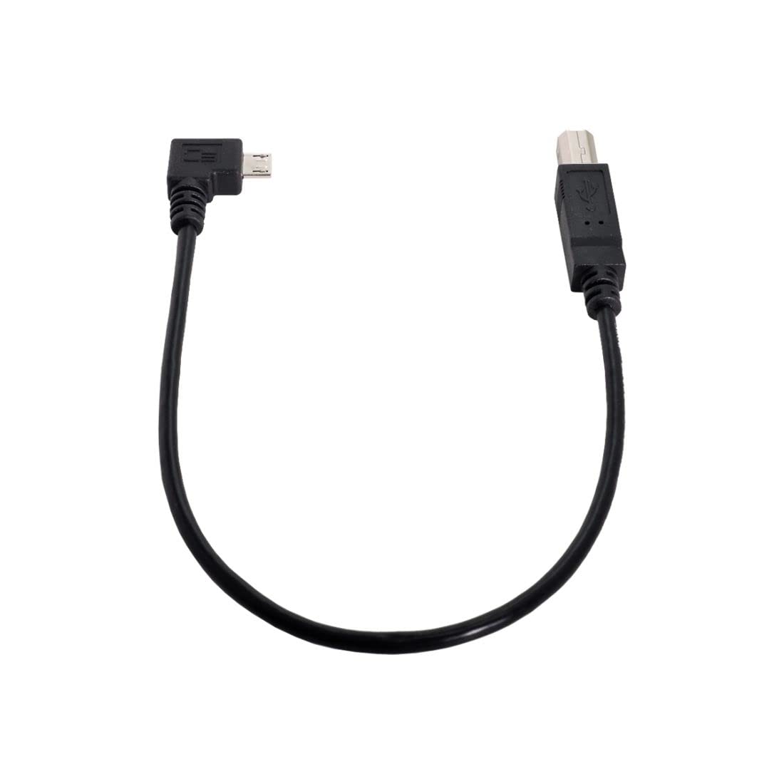 Chenyang Micro USB to USB B Printer Cable - 90 Degree Right Angle OTG Adapter for Printers, Scanners & Hard Drives (30cm) - Perfect for Home Office & Small Business Connectivity