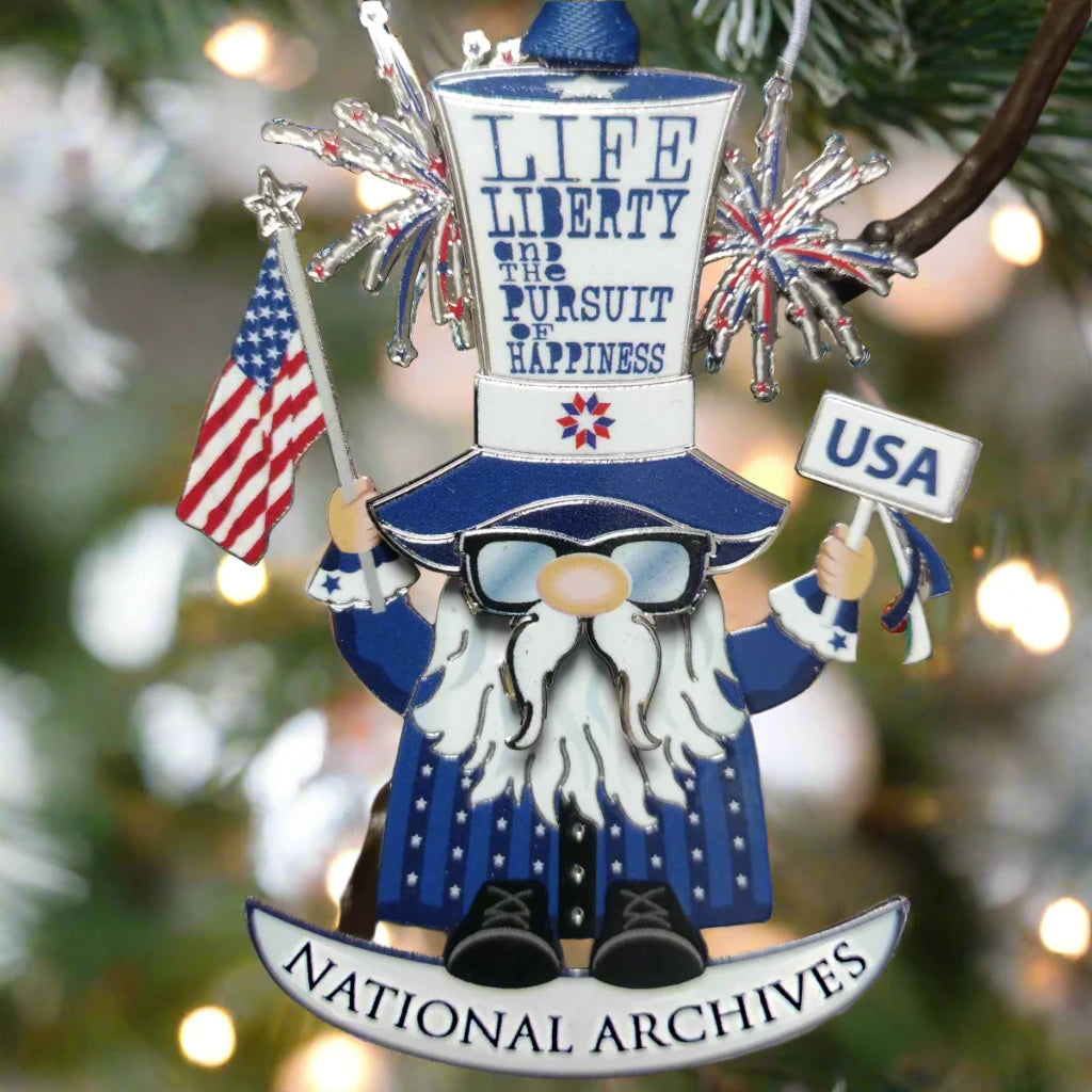 George Washington Brass Ornament - Vintage Patriotic Home Decor for Christmas Tree, Mantel & Gift Giving | Perfect for US History Enthusiasts & Holiday Decorations