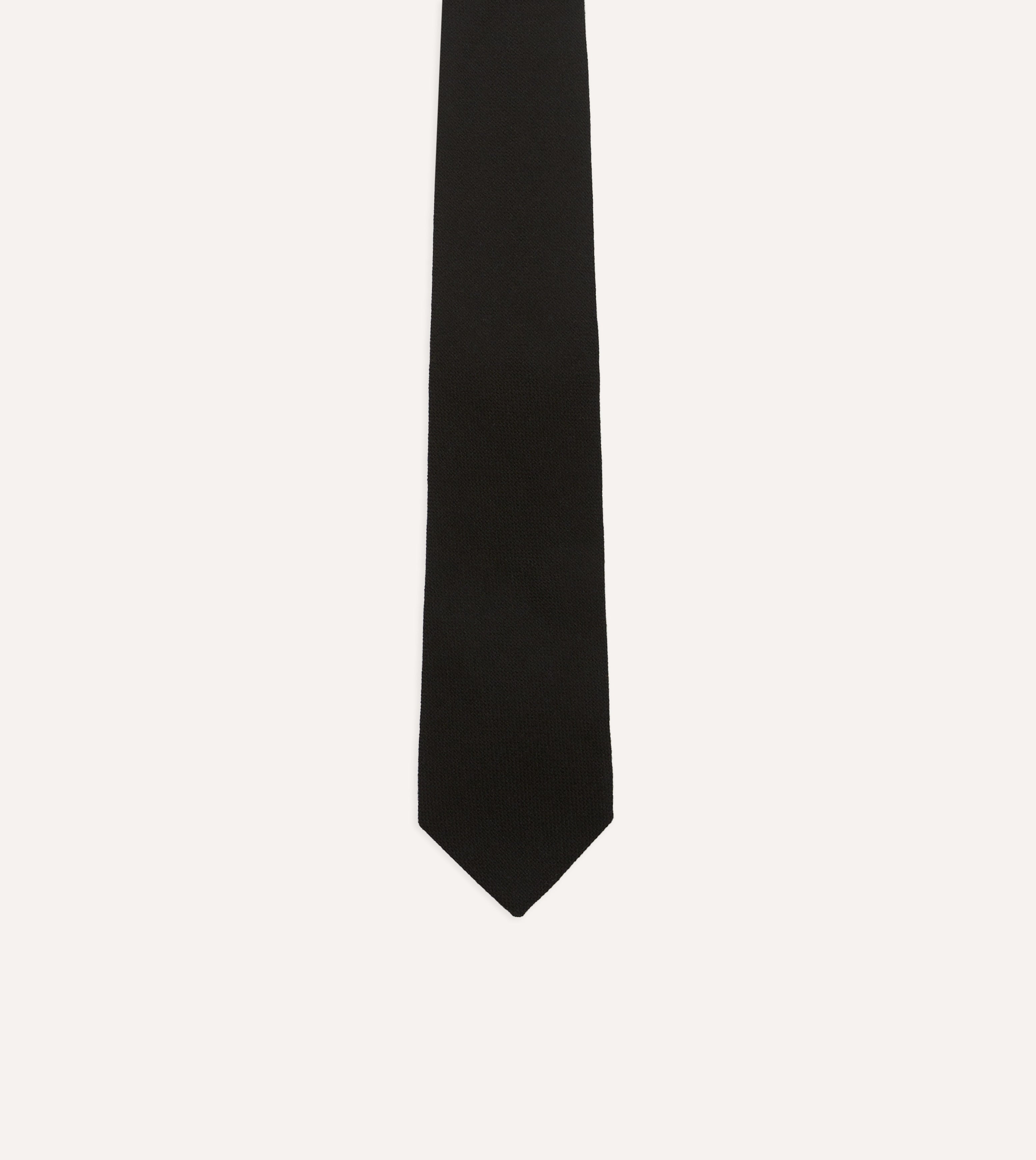 Premium Black Pure Cashmere Necktie with Solid Tip - Elegant Silk Lined Business Tie for Men, Perfect for Weddings, Office Meetings & Formal Events