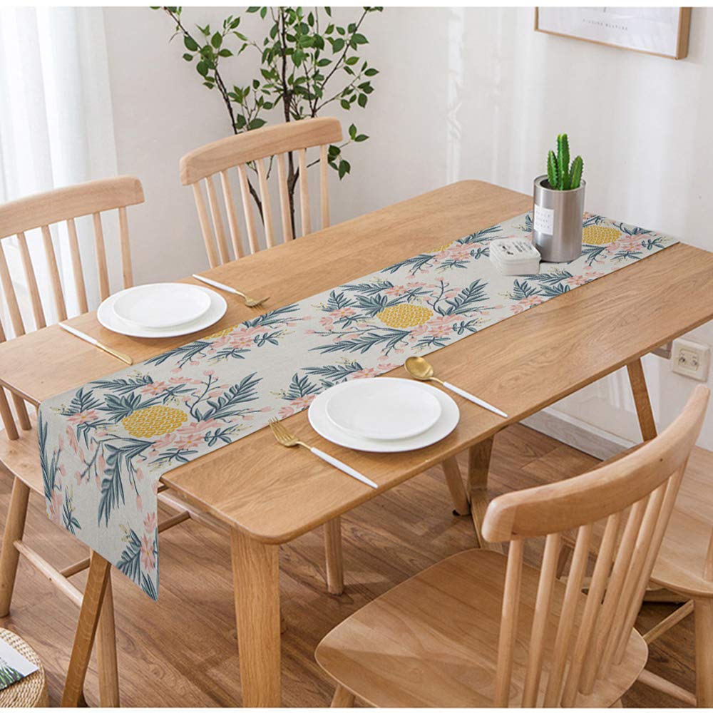Swono Pineapple and Floral Table Runner - 14