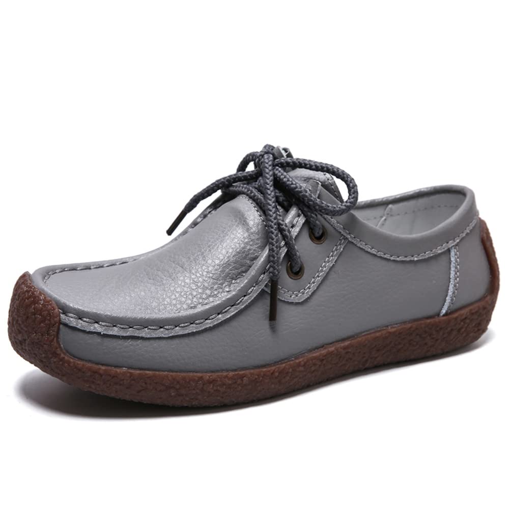 WERWAES Women's Leather Loafers - Comfortable Slip-On Moccasin Shoes for Driving, Office & Walking | Lightweight Breathable Penny Loafers with Soft Round Toe | Perfect for Work, Travel & Casual Wear