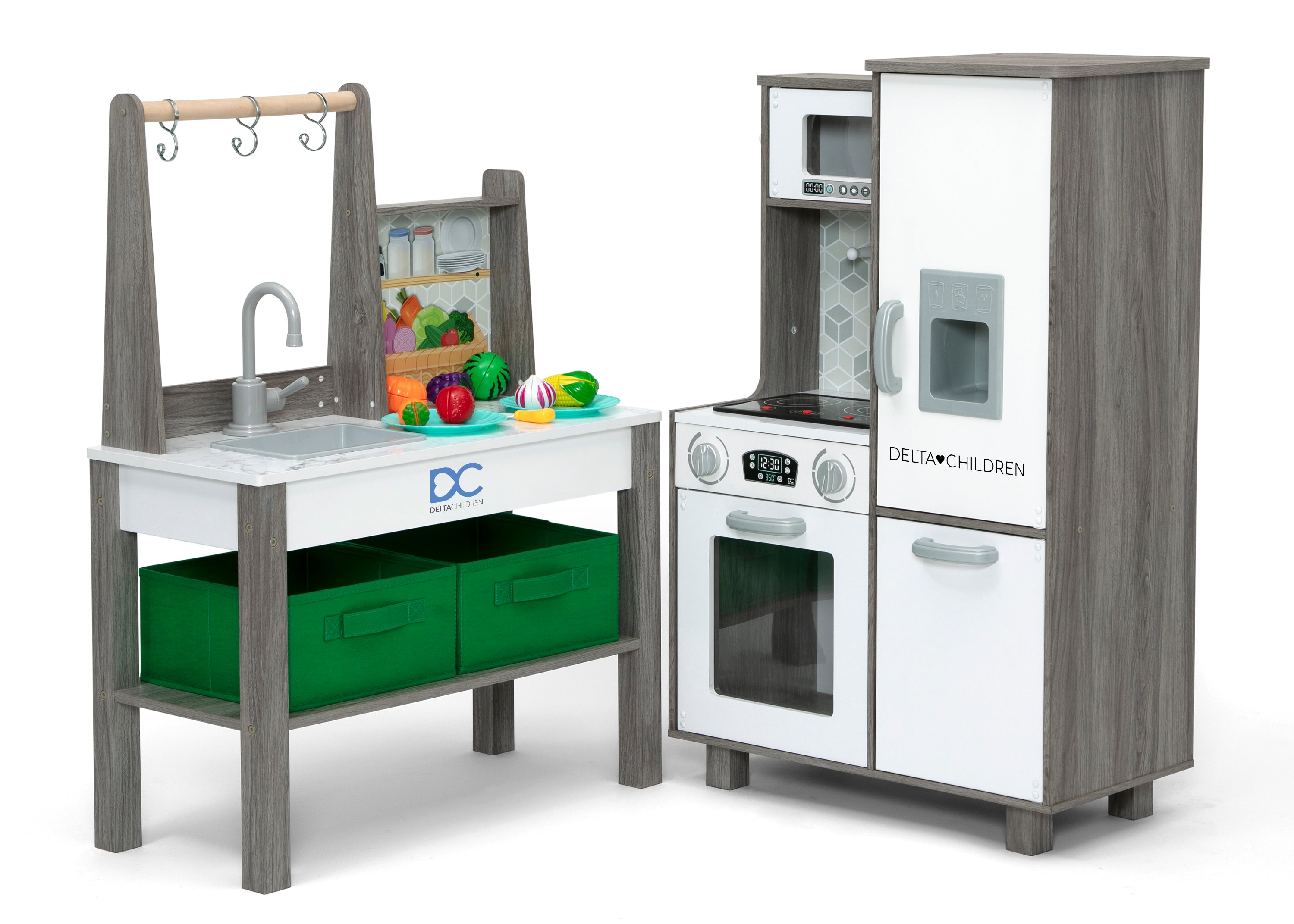 Premium All-in-One Corner Play Kitchen Set for Kids - Pretend Cooking & Role Play Fun for Toddlers & Preschoolers - Perfect for Home, Daycare & Classroom Learning Activities