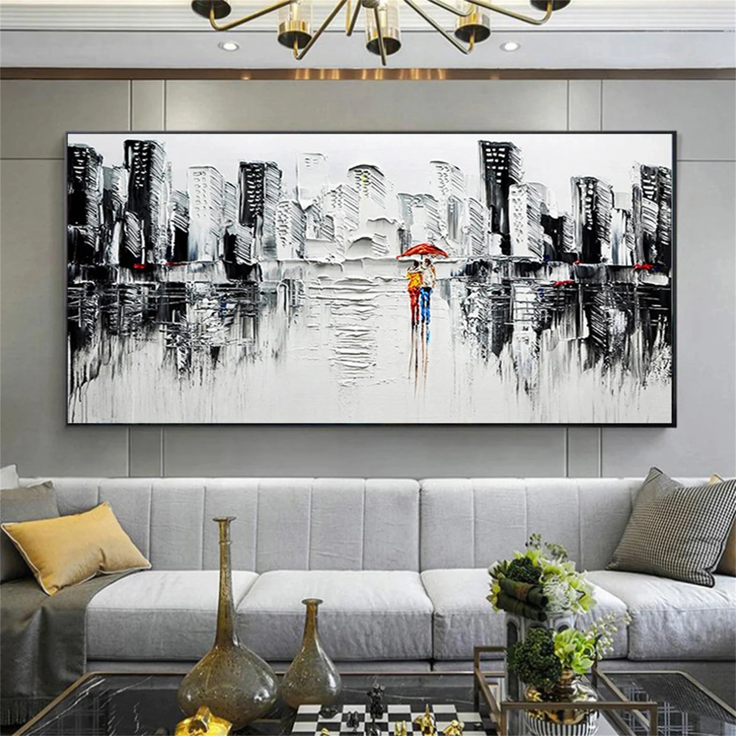 Urban Landscape Painting #UL 014 - Modern Wall Art for Home & Office Decor - Perfect for Living Room, Bedroom or Workspace