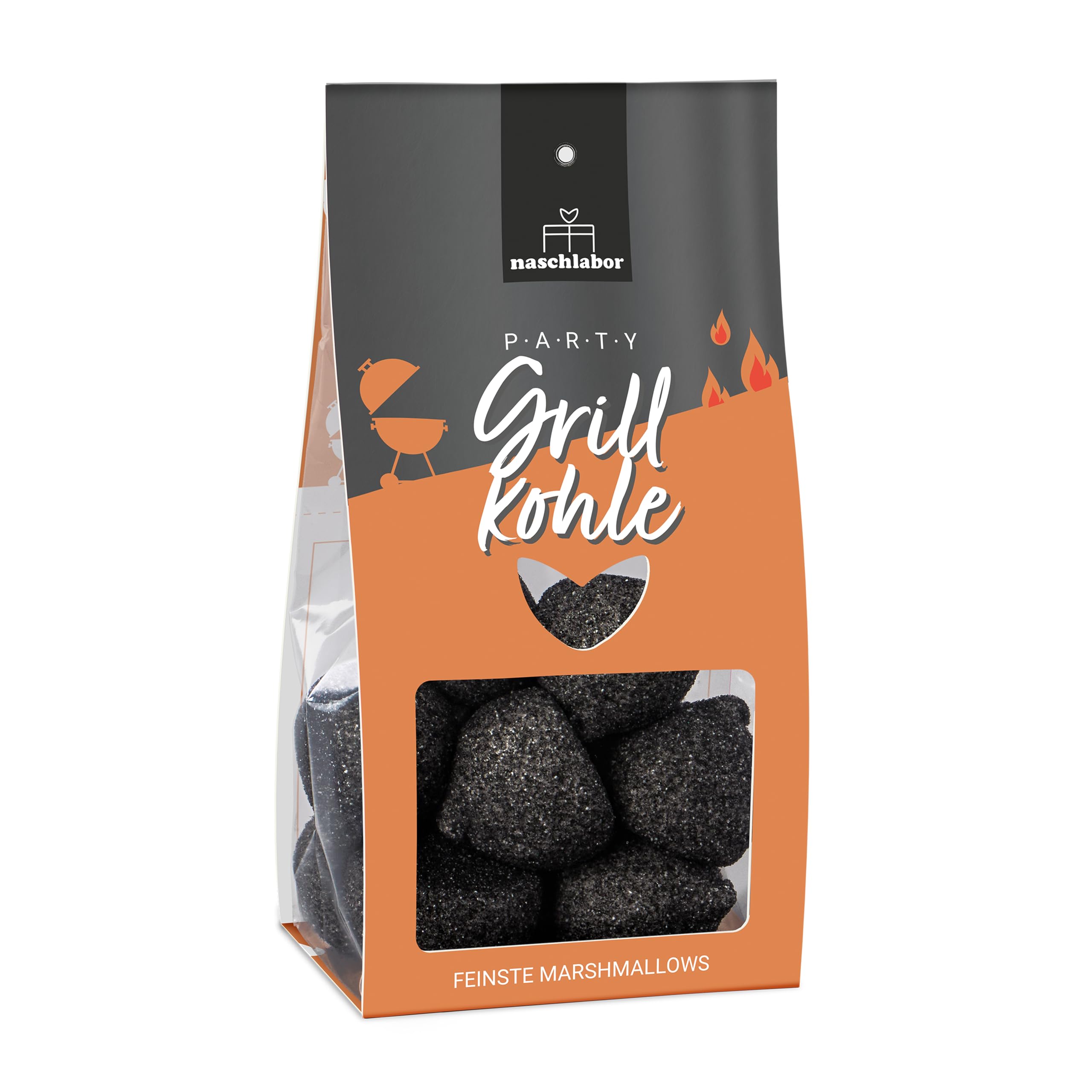 Premium Marshmallow Charcoal - Fun BBQ Party Snacks & Unique Grilling Gift Set with Creative Coal-Shaped Marshmallows - Perfect for Campfires, Backyard BBQs, and Outdoor Gatherings