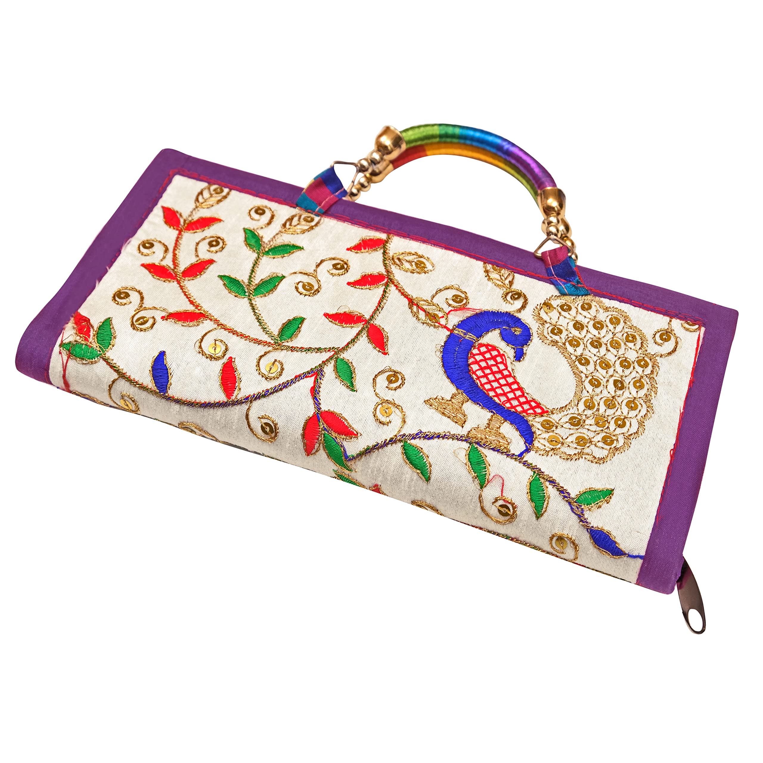 Elegant Women's Embroidered Fashion Clutch Purse Handbag 9