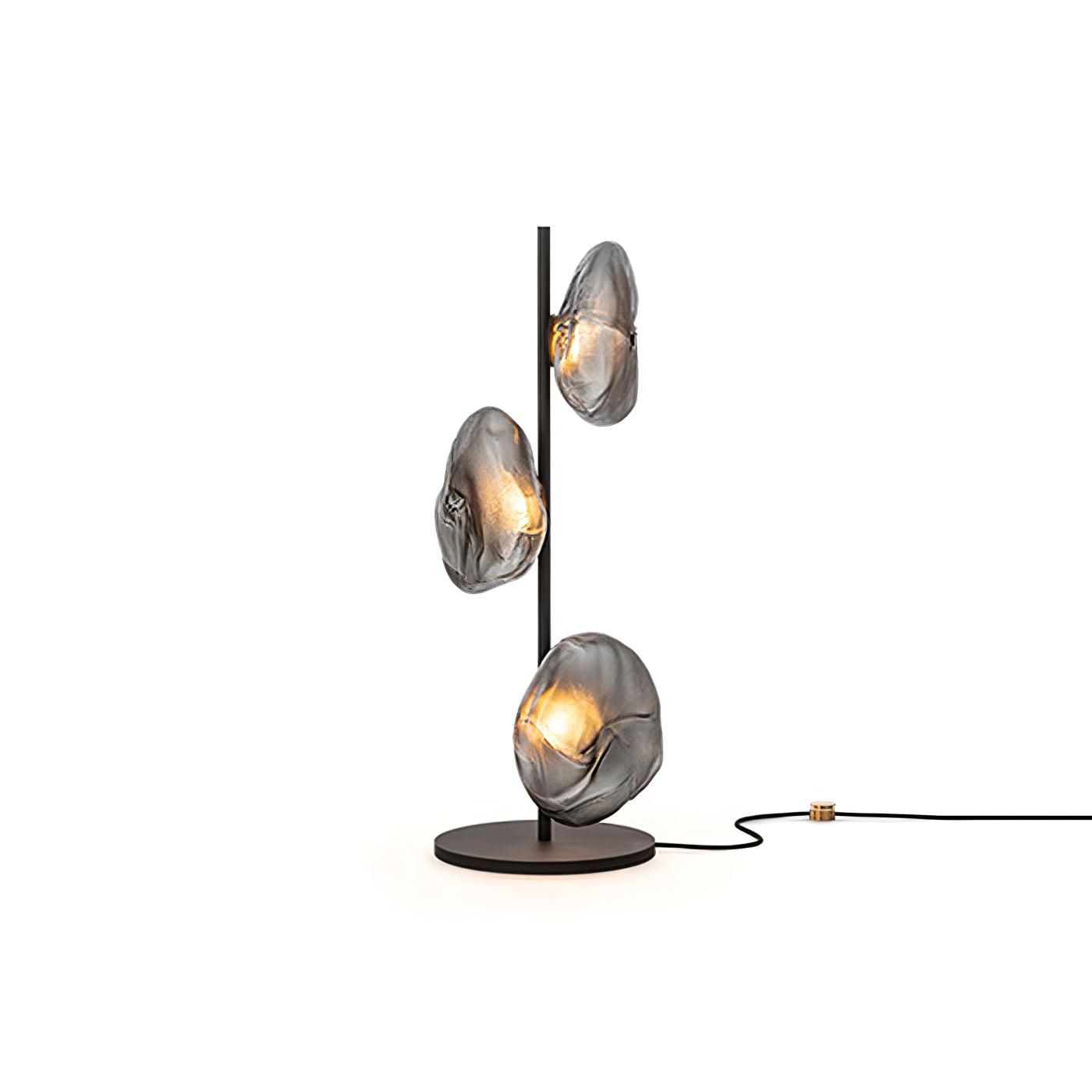 Elegant Glass Petals Table Lamp - Modern Home Decor for Bedroom, Living Room & Office - Soft Ambient Lighting for Relaxation & Reading